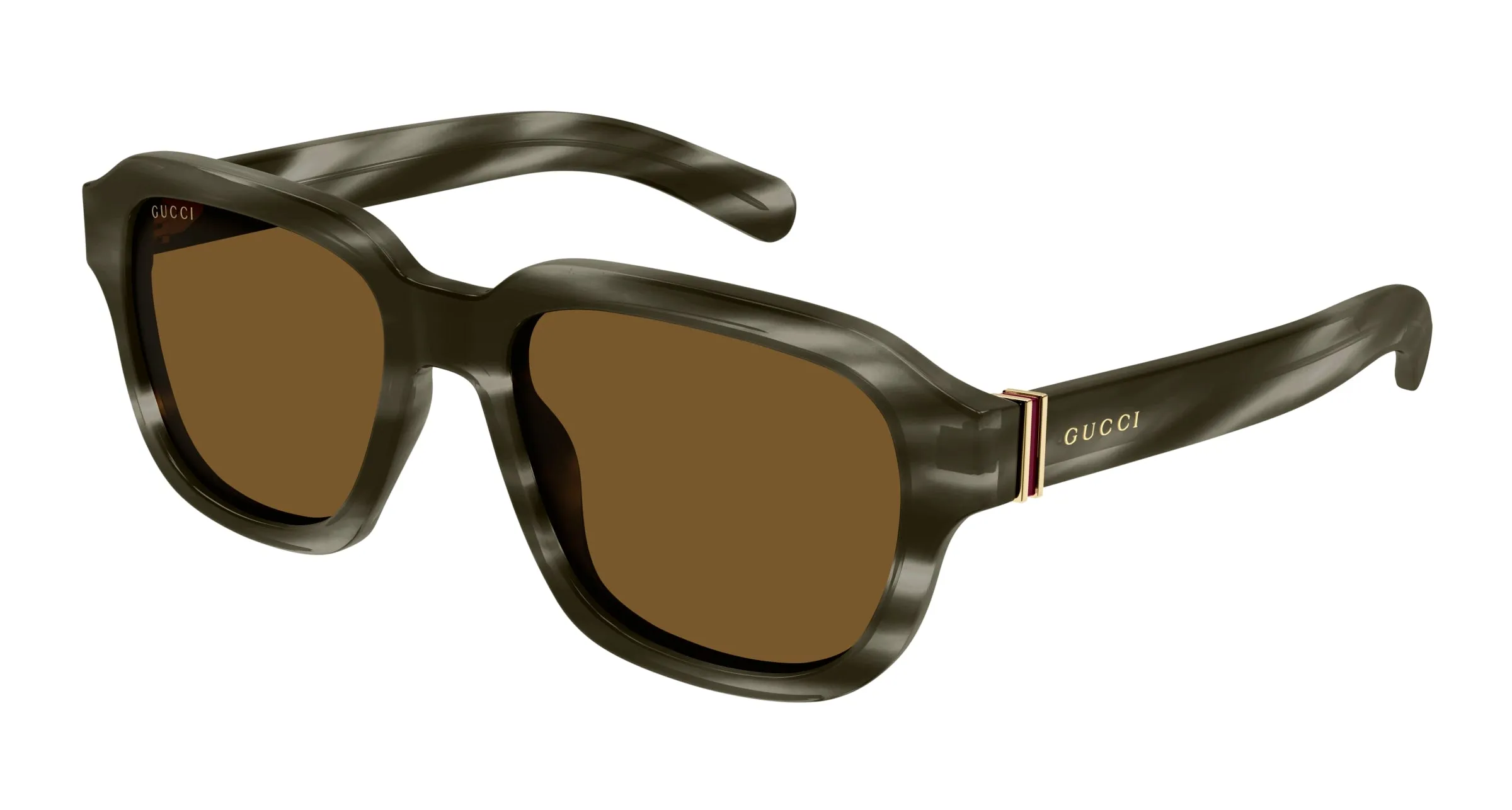 Gucci GG1508S 003 Occhiali da sole Acetato Havana Marrone Squadrata - immagine 1