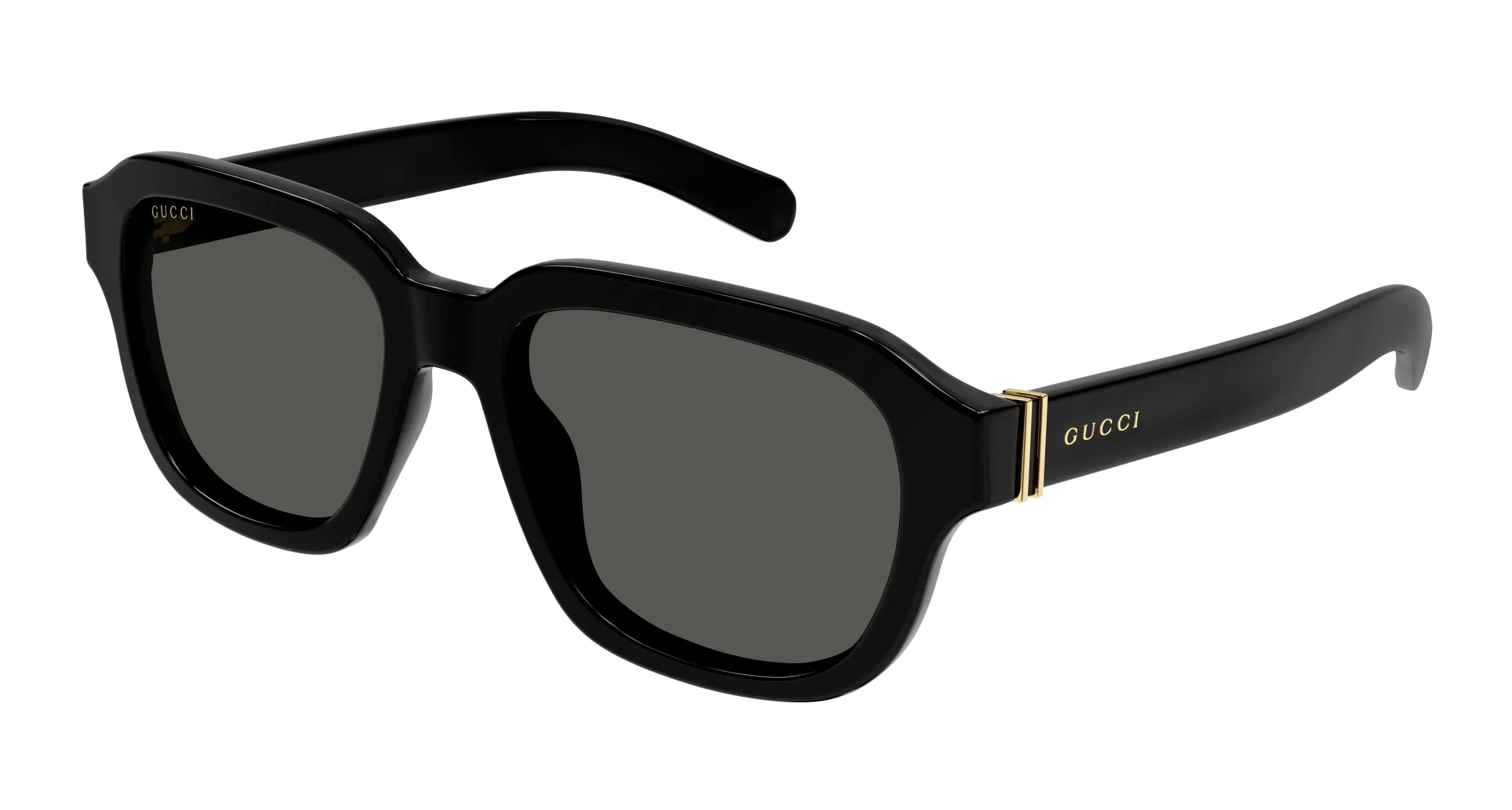 Gucci GG1508S 001 Occhiali da sole Acetato Nero Grigio Squadrata - immagine 1