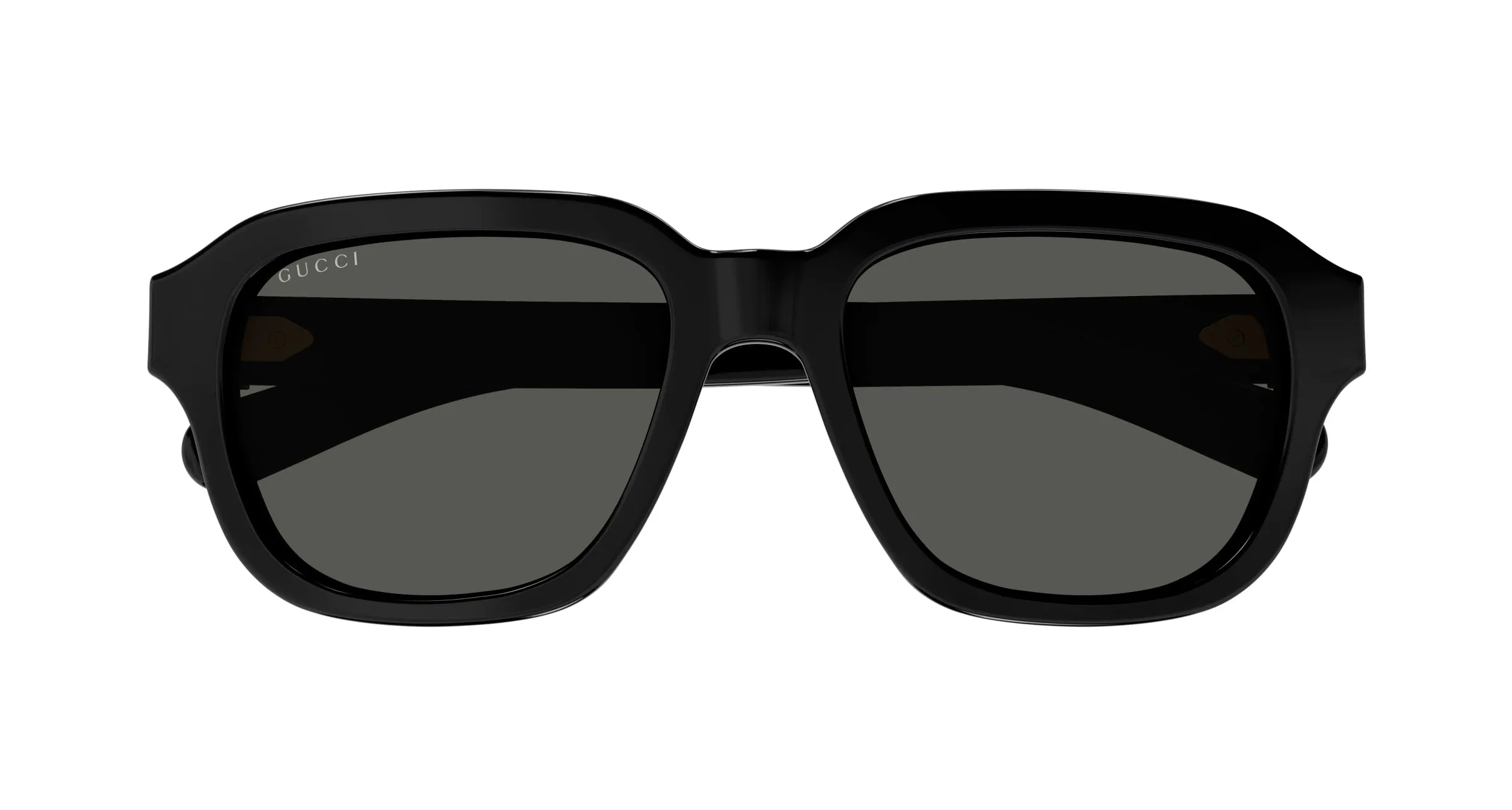 Gucci GG1508S 001 Occhiali da sole Acetato Nero Grigio Squadrata - immagine 2