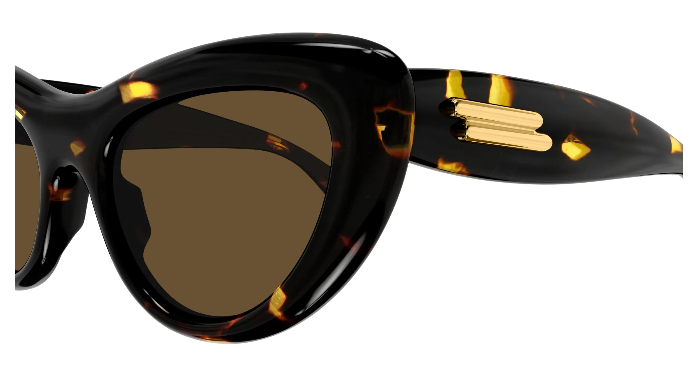 Bottega Veneta BV1282S 002 Occhiali da sole Acetato Havana Marrone Cat Eye - immagine 3