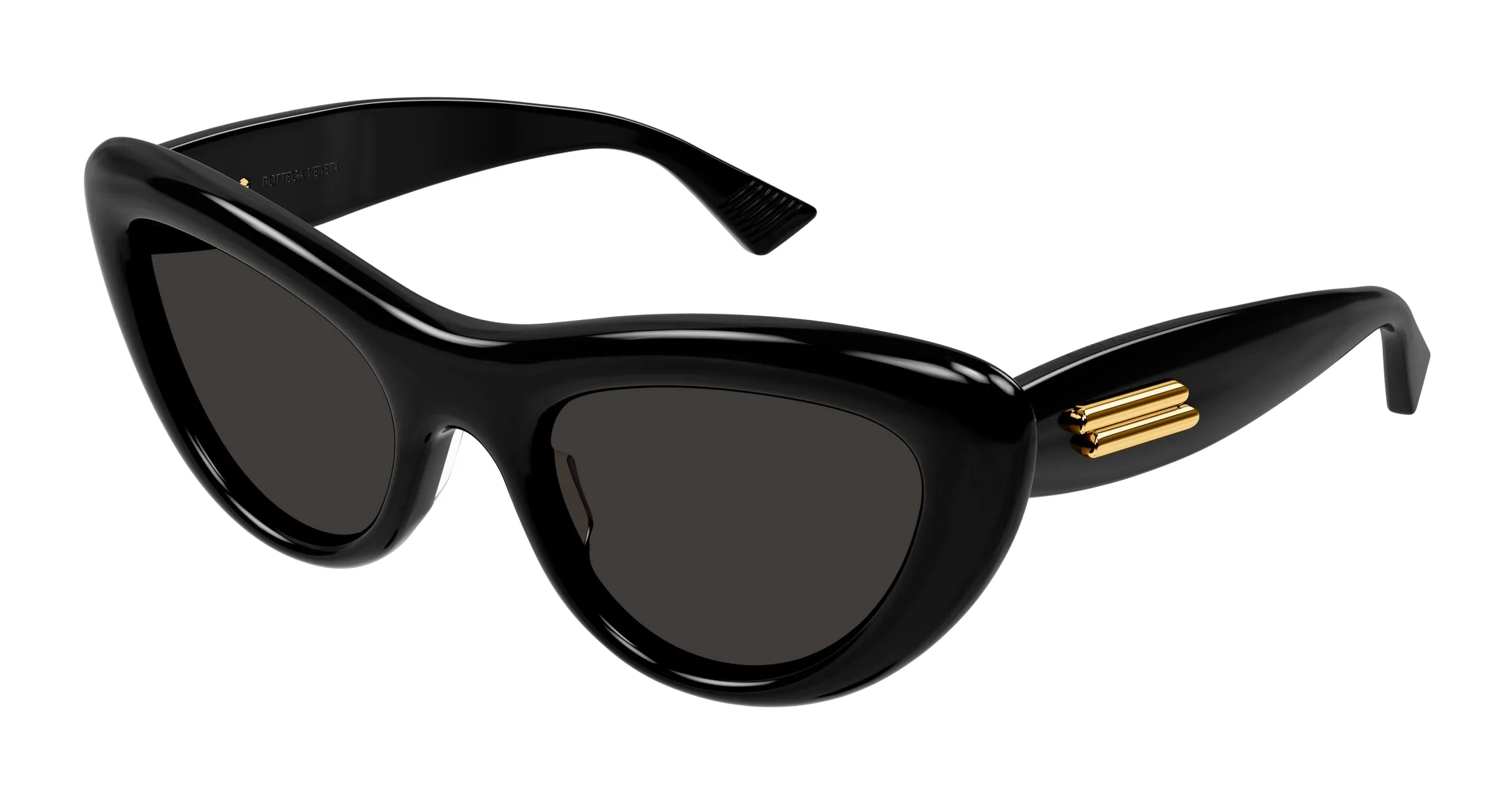 Bottega Veneta BV1282S 001 Occhiali da sole Acetato Nero Grigio Cat Eye - immagine 1