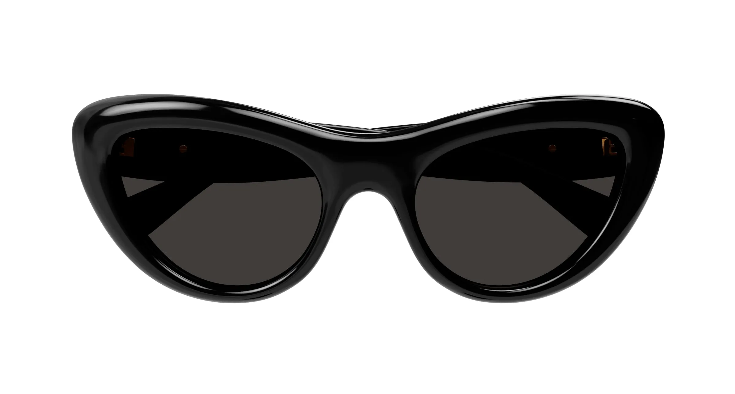 Bottega Veneta BV1282S 001 Occhiali da sole Acetato Nero Grigio Cat Eye - immagine 2