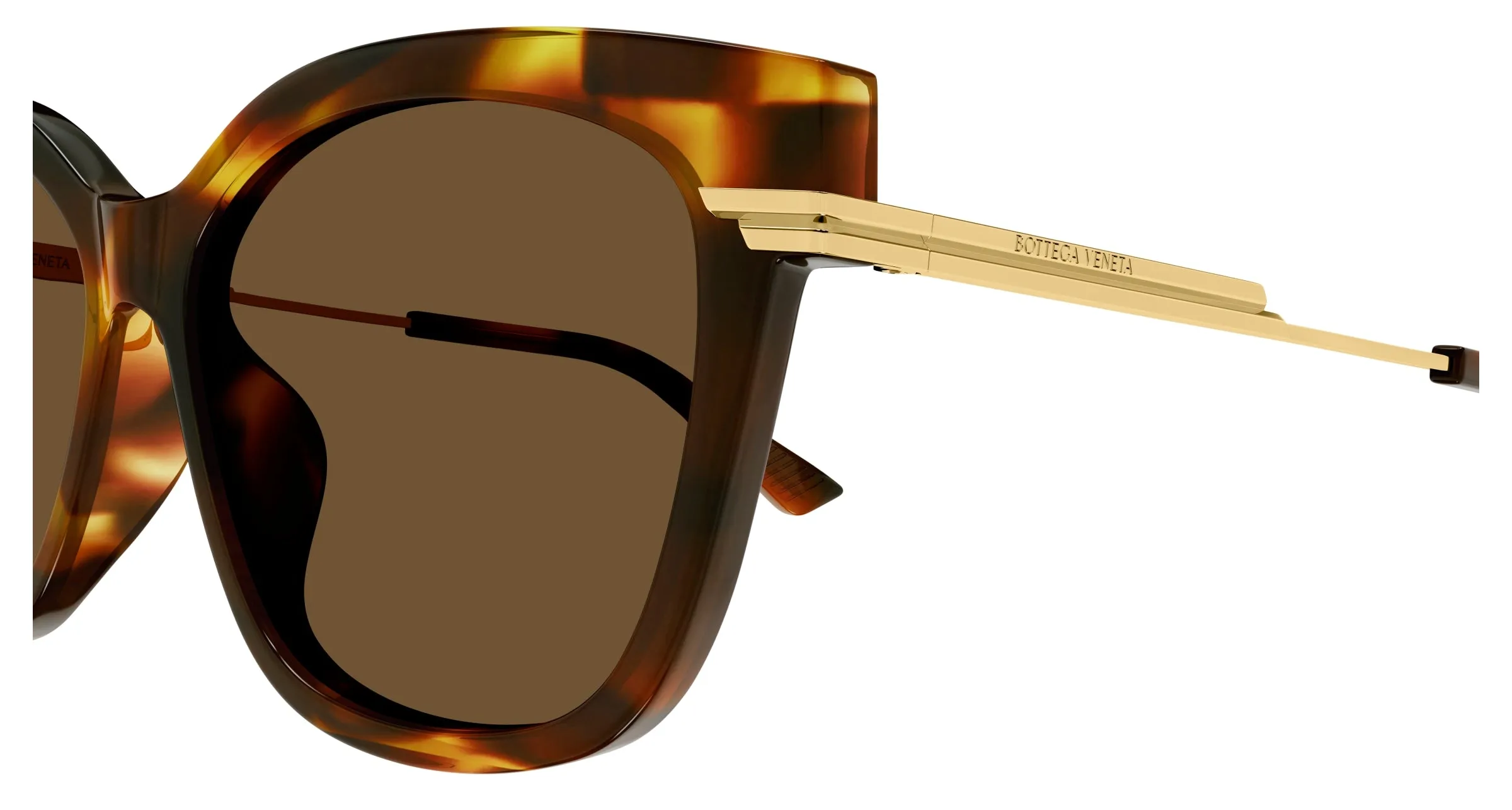 Bottega Veneta BV1296SA 002 Occhiali da sole Acetato Havana Marrone Cat Eye - immagine 3