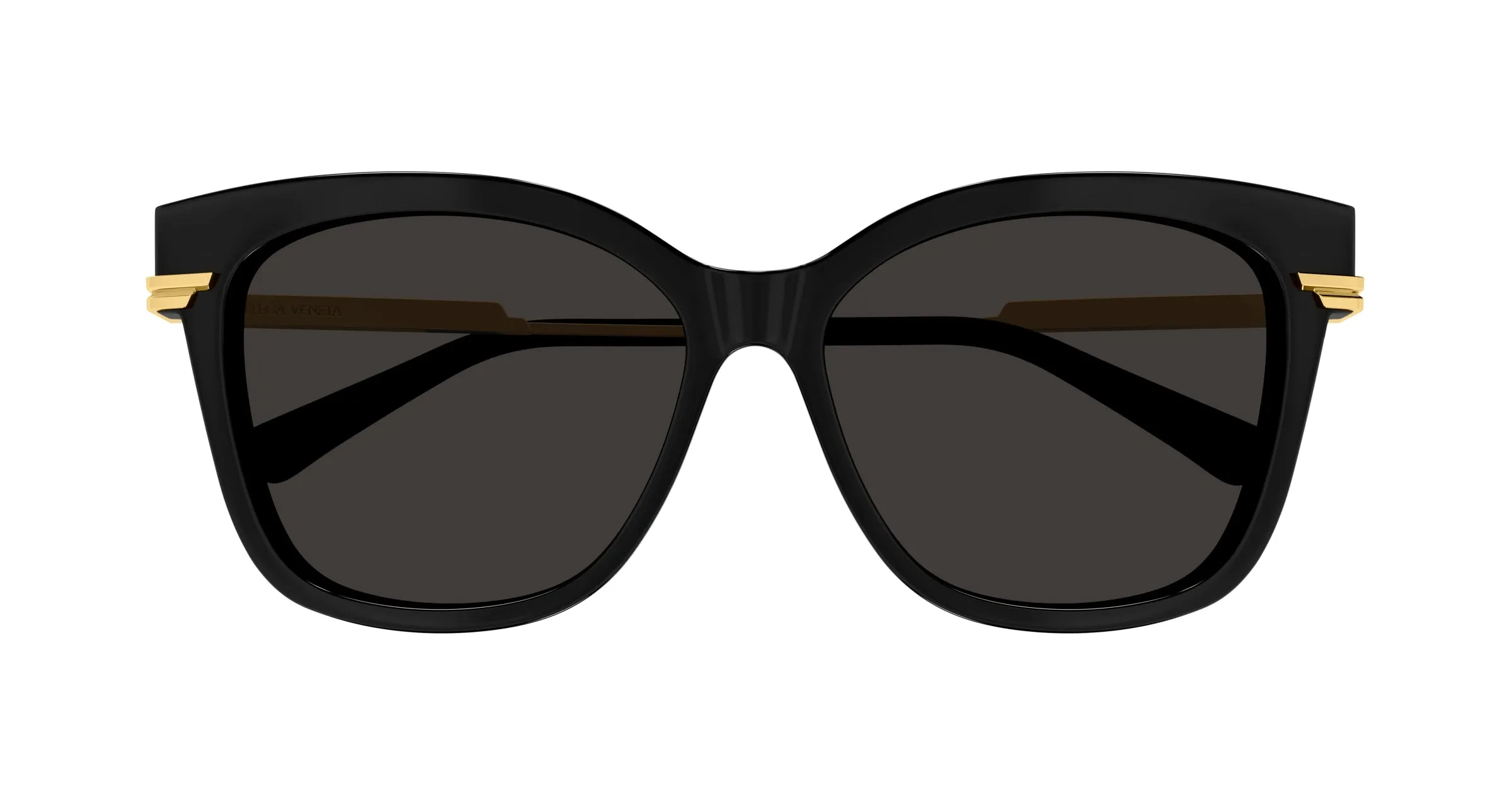 Bottega Veneta BV1296SA 001 Occhiali da sole Acetato Nero Grigio Cat Eye - immagine 2