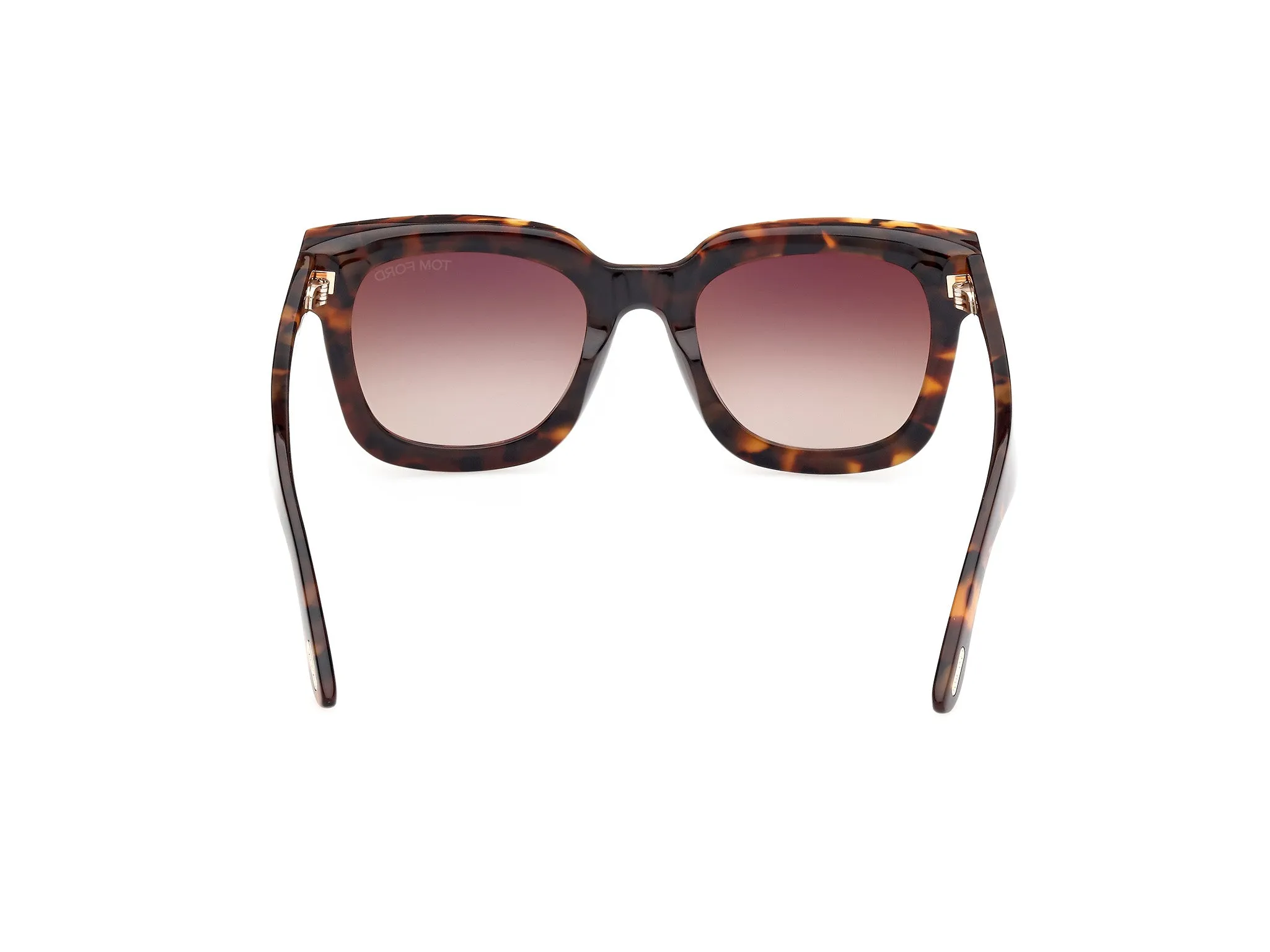 TOM FORD FT1115 LEIGH-02 52G Occhiali da sole Acetato Havana Marrone Squadrata Normale Sfumato - immagine 4