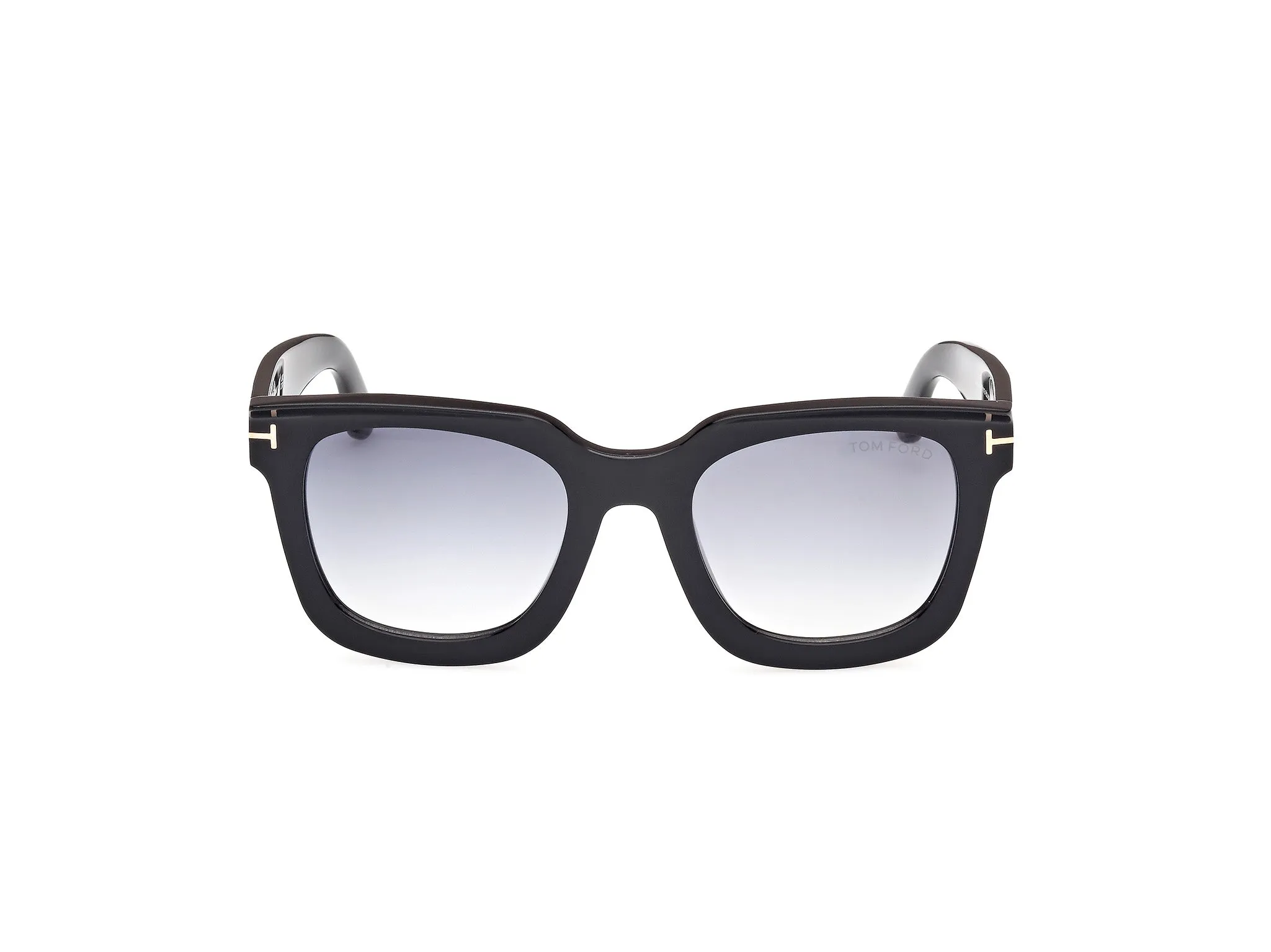 TOM FORD FT1115 LEIGH-02 01B Occhiali da sole Acetato Nero Grigio Squadrata Normale Sfumato - immagine 2
