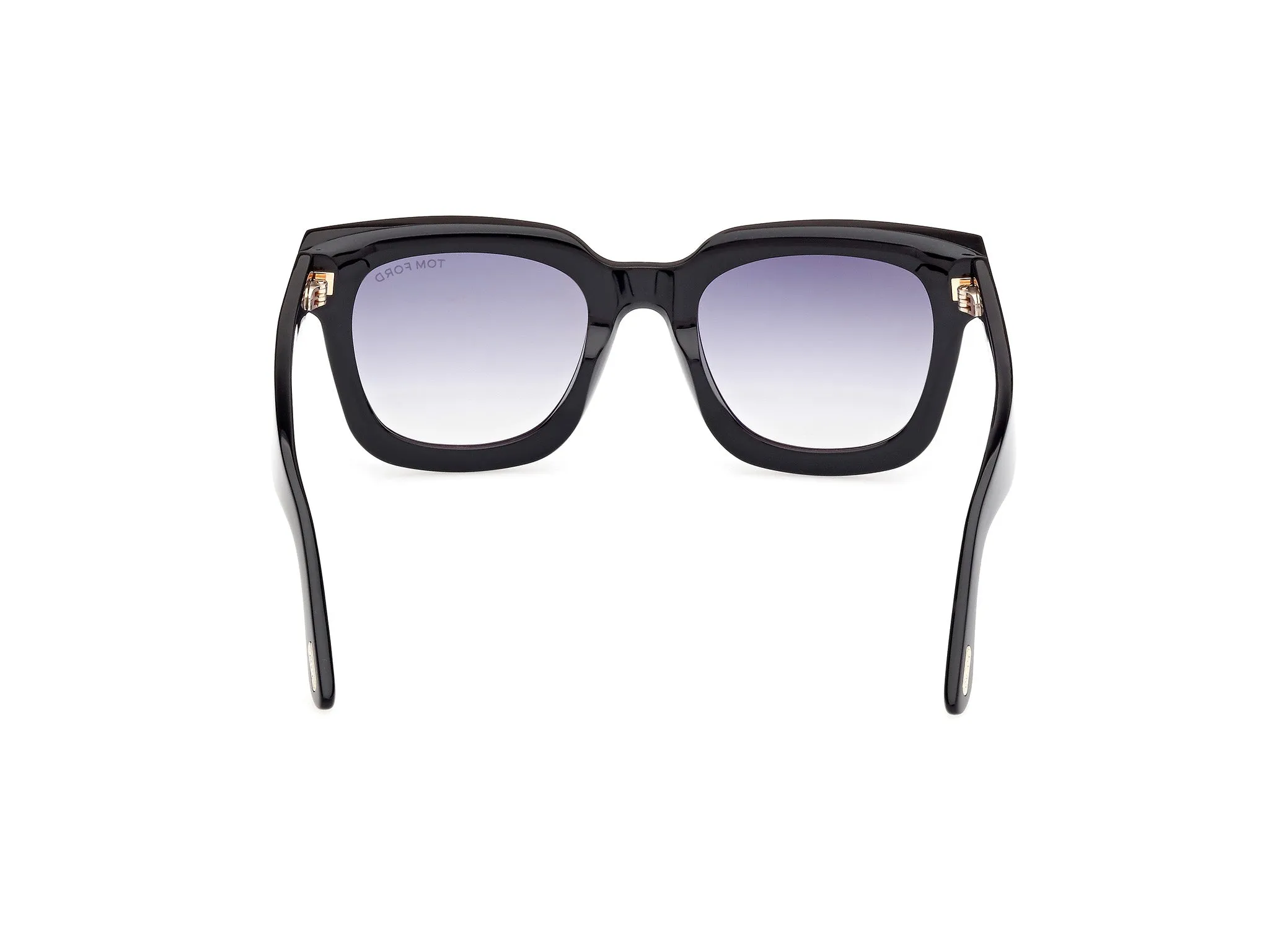TOM FORD FT1115 LEIGH-02 01B Occhiali da sole Acetato Nero Grigio Squadrata Normale Sfumato - immagine 4