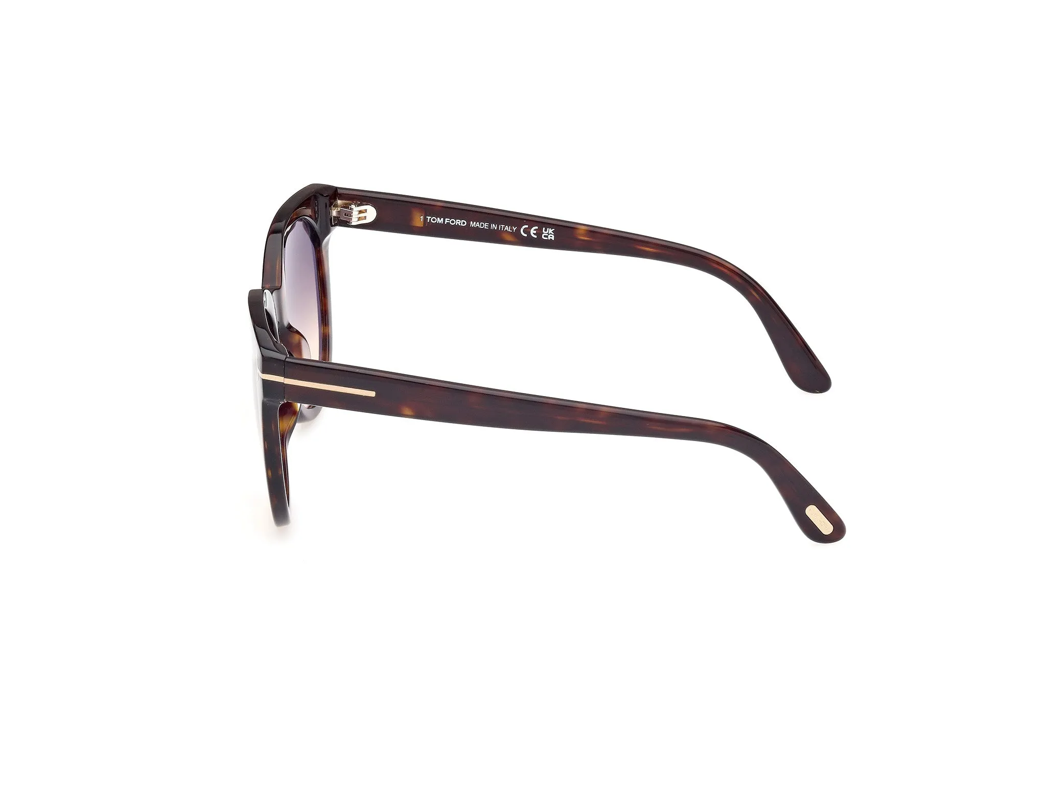 TOM FORD FT1109 MOIRA 52B Occhiali da sole Acetato Havana Fumo Farfalla Normale Sfumato - immagine 3