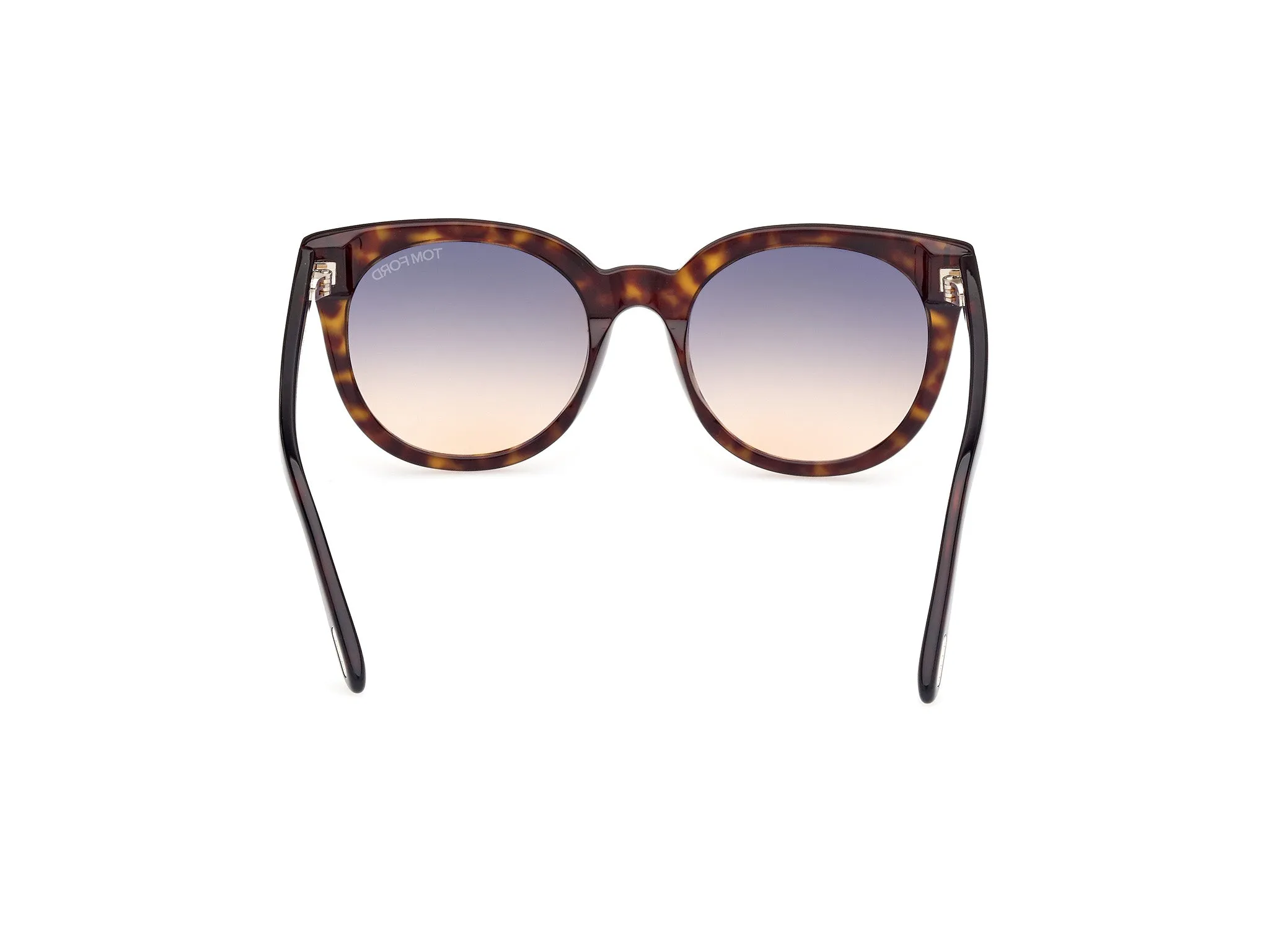 TOM FORD FT1109 MOIRA 52B Occhiali da sole Acetato Havana Fumo Farfalla Normale Sfumato - immagine 4
