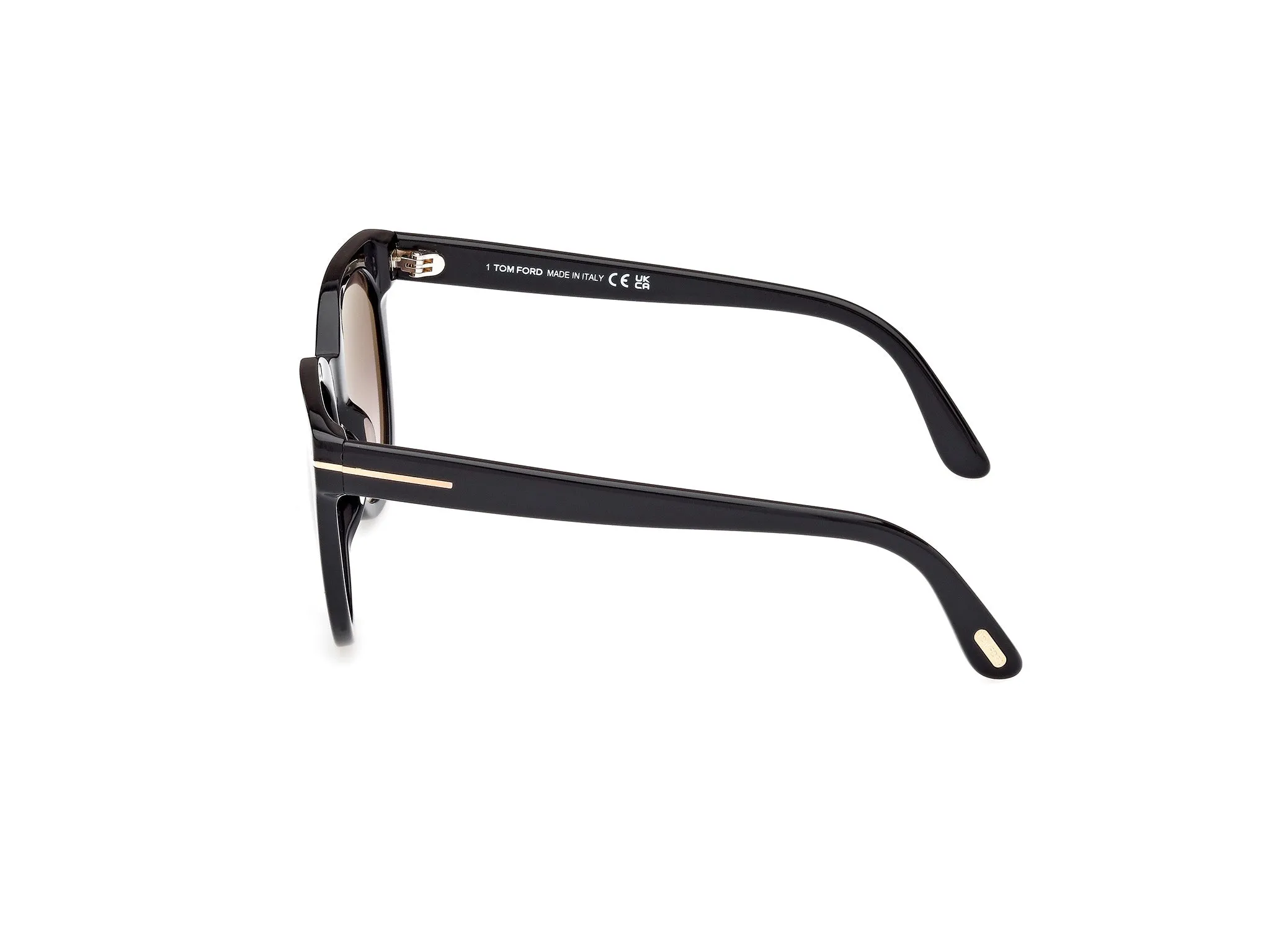 TOM FORD FT1109 MOIRA 01B Occhiali da sole Acetato Nero Grigio Farfalla Normale Sfumato - immagine 3