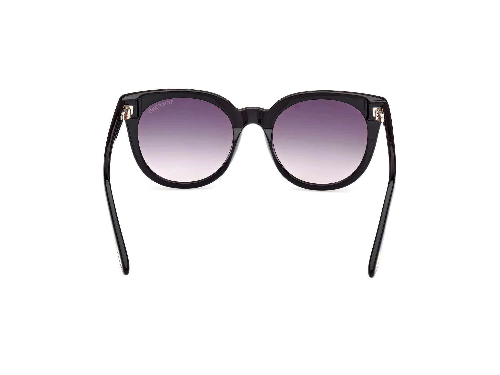 TOM FORD FT1109 MOIRA 01B Occhiali da sole Acetato Nero Grigio Farfalla Normale Sfumato - immagine 4