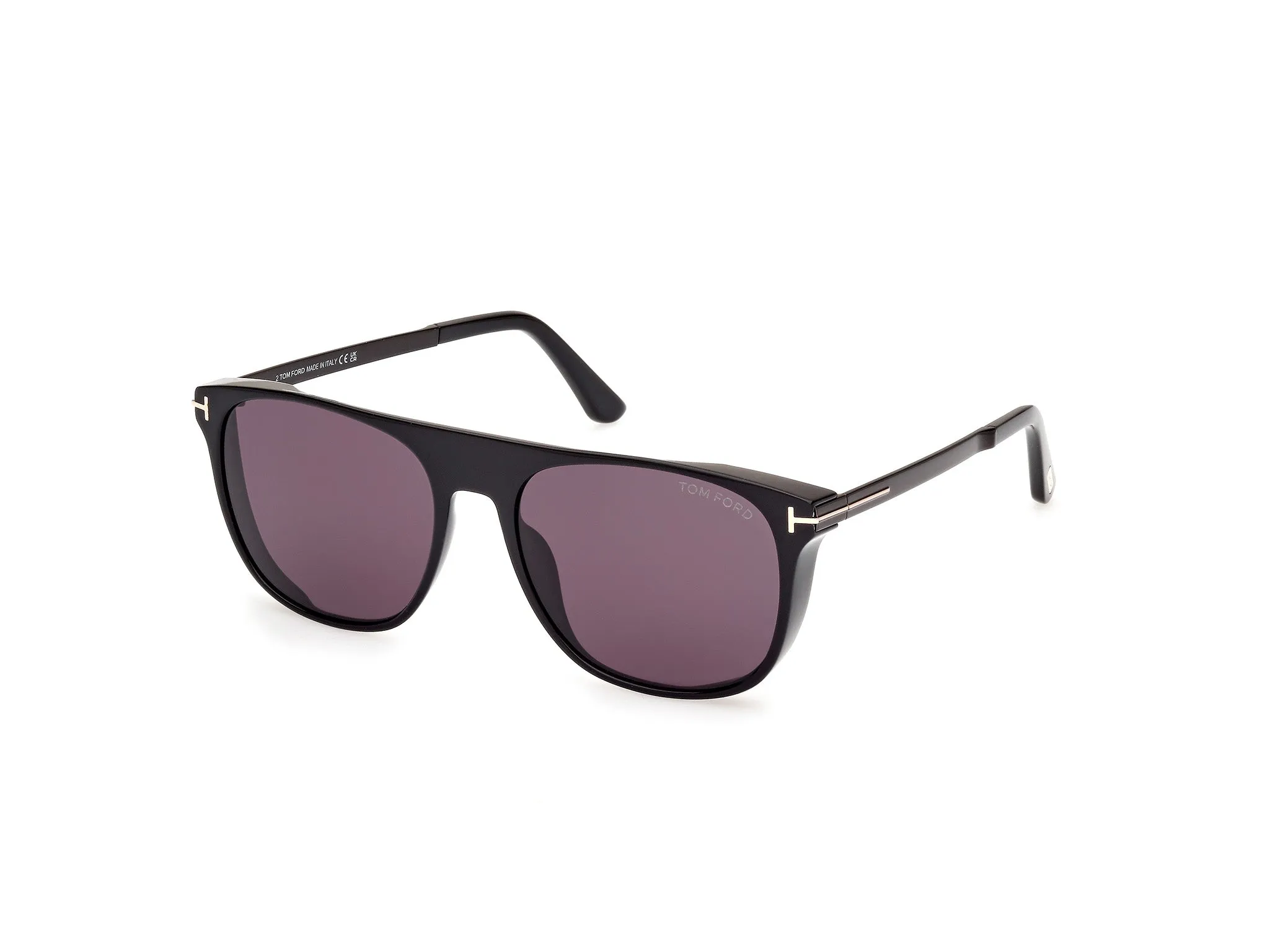 TOM FORD FT1105 LIONEL-02 01A Occhiali da sole Acetato Nero Grigio Squadrata Normale - immagine 1