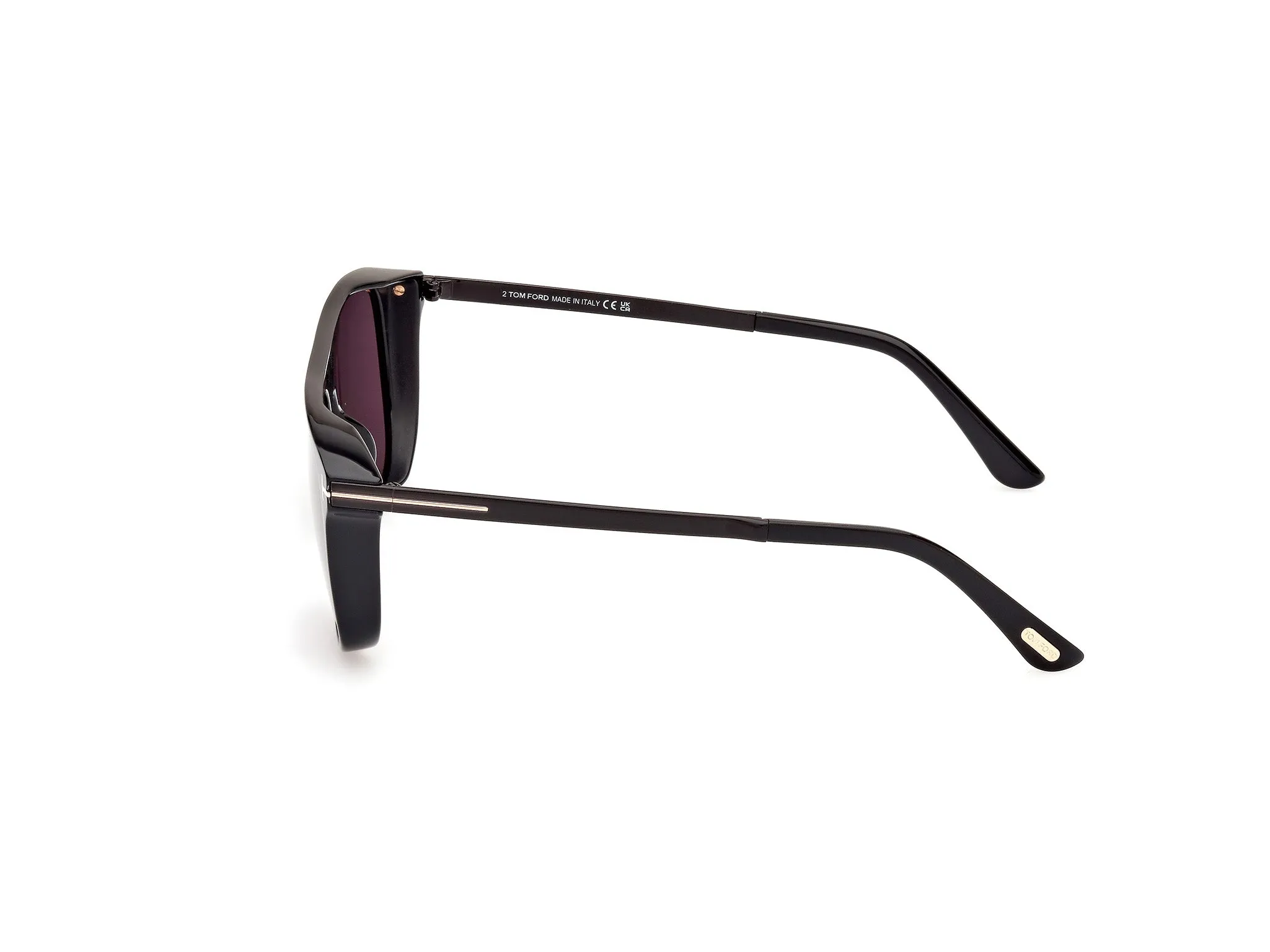 TOM FORD FT1105 LIONEL-02 01A Occhiali da sole Acetato Nero Grigio Squadrata Normale - immagine 3