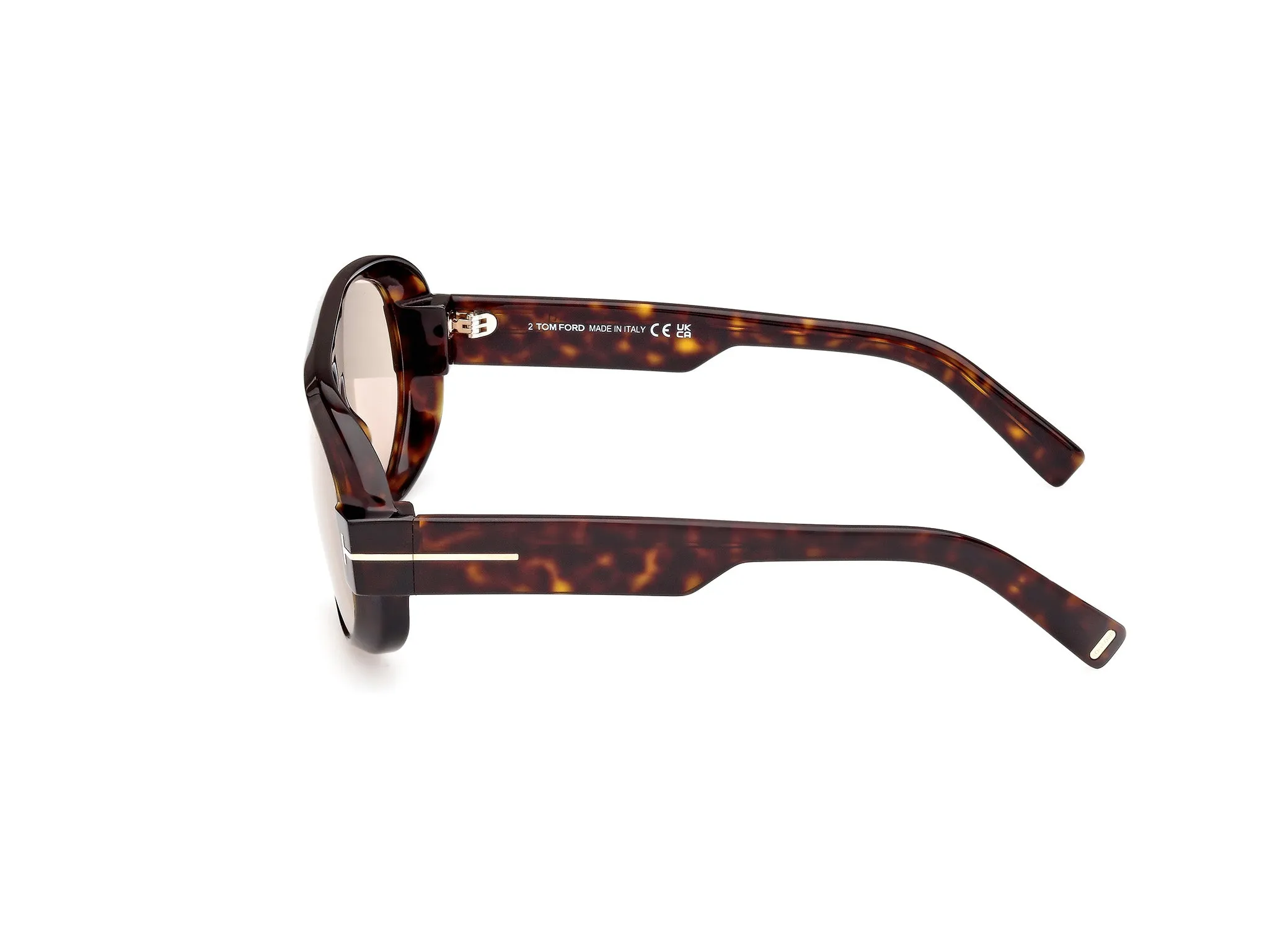 TOM FORD FT1102 BLAKE-02 52E Occhiali da sole Acetato Havana Marrone Pilot Fotocromatiche - immagine 3