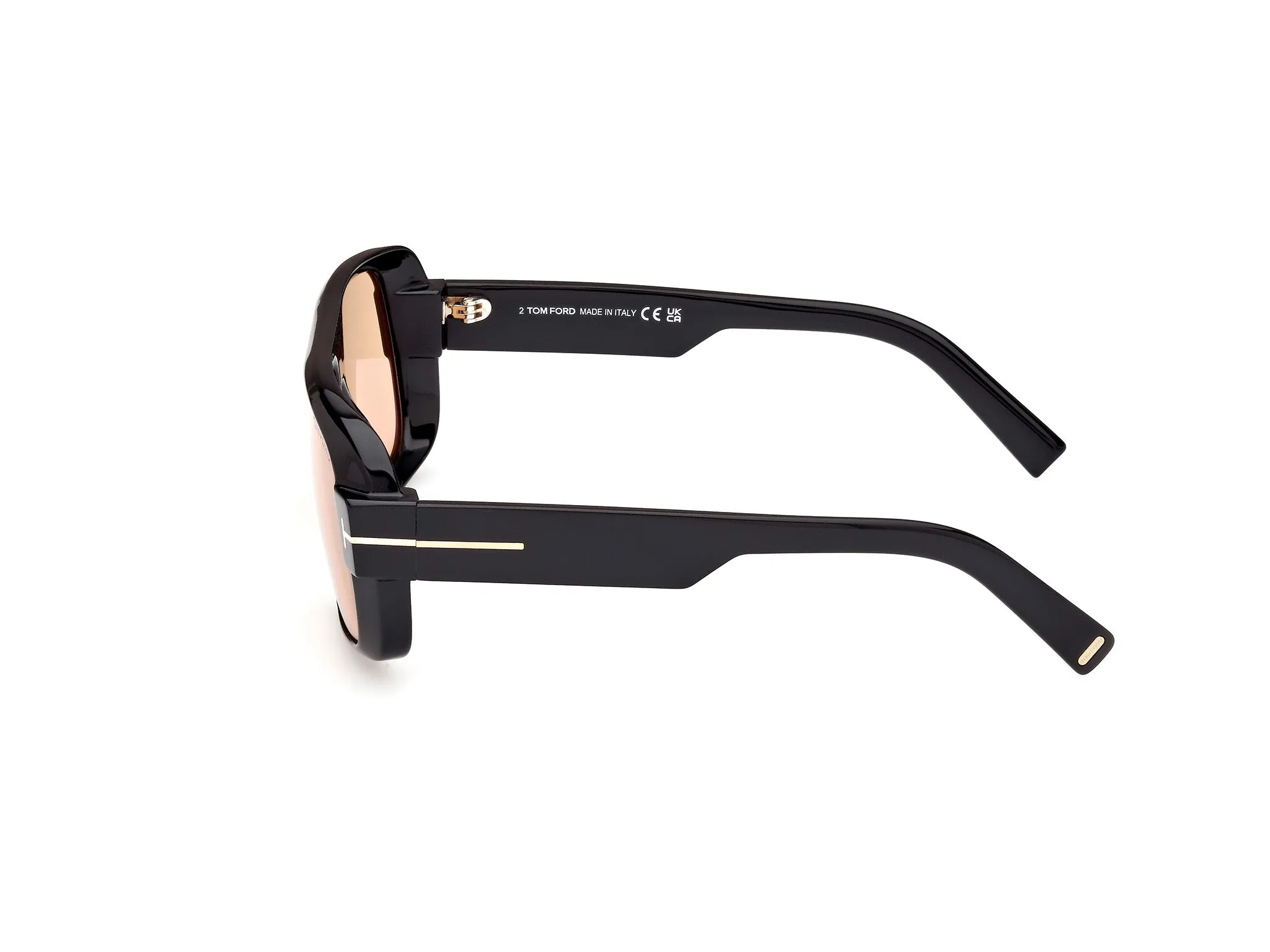 TOM FORD FT1101 TURNER 01E Occhiali da sole Acetato Nero Marrone Squadrata Fotocromatiche - immagine 3