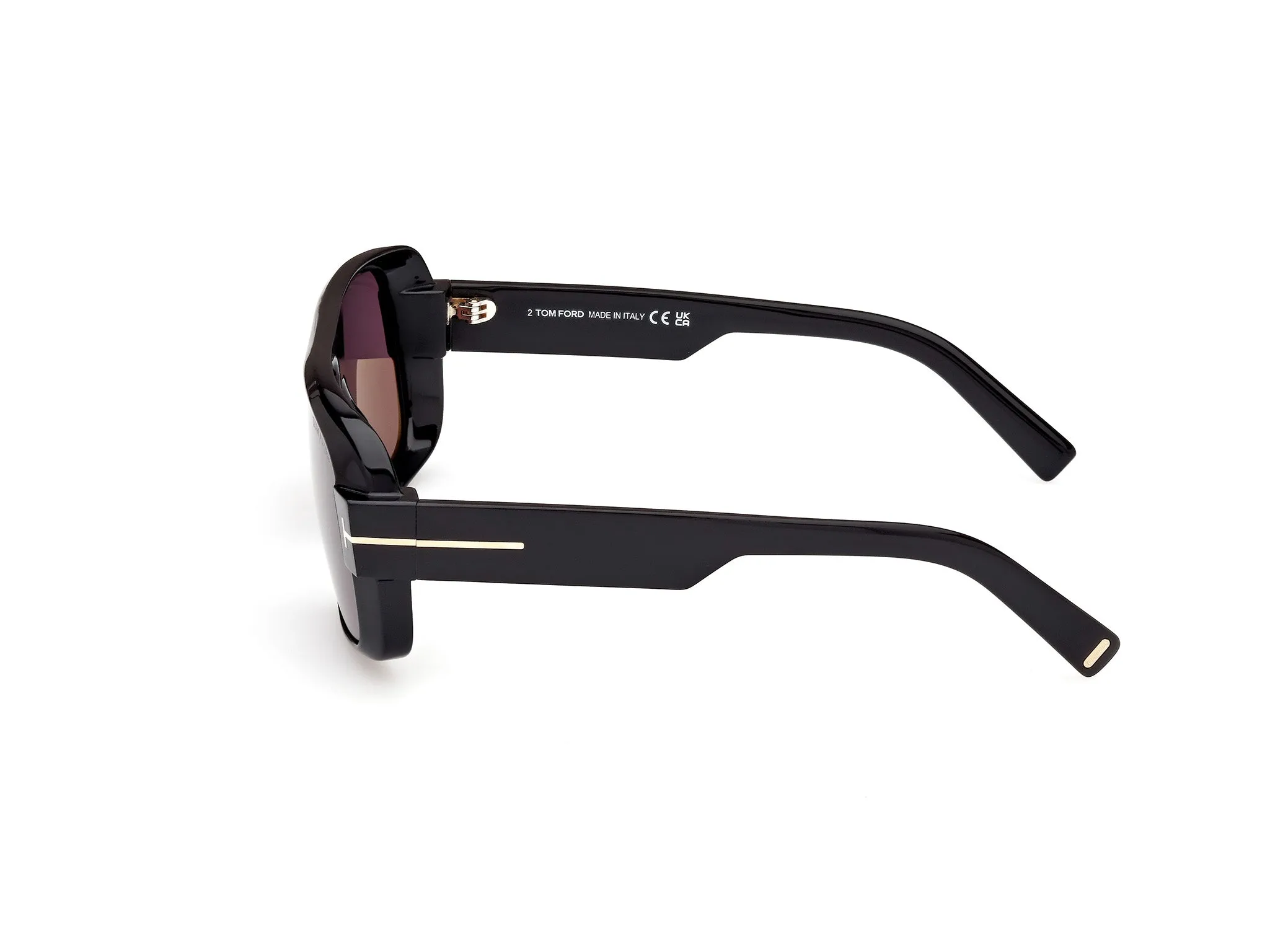 TOM FORD FT1101 TURNER 01A Occhiali da sole Acetato Nero Grigio Squadrata Normale - immagine 3