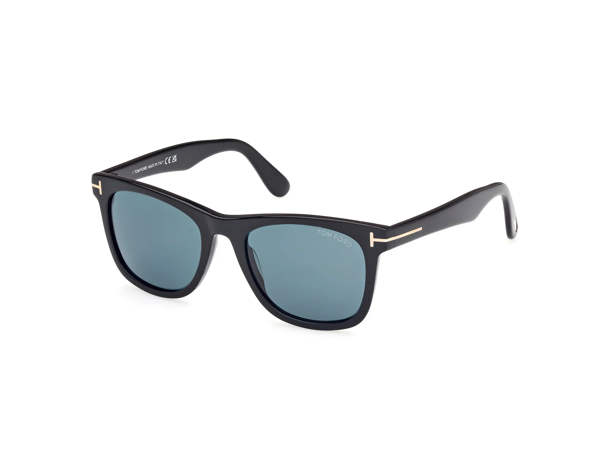 TOM FORD FT1099 KEVYN 01N Occhiali da sole Acetato Nero Verde Squadrata Normale - immagine 1