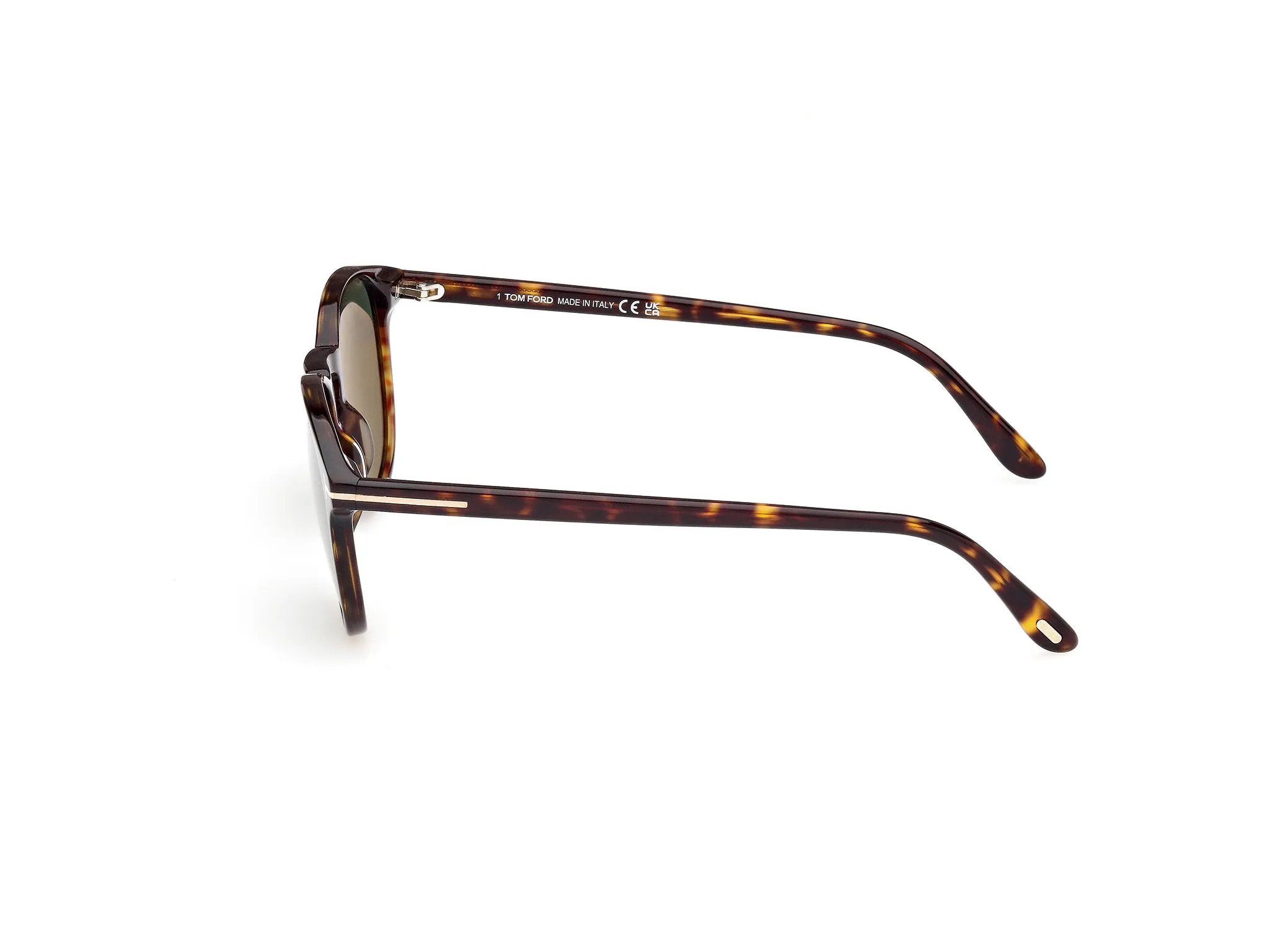 TOM FORD FT1097 LEWIS 52N Occhiali da sole Acetato Havana Verde Rotonda Normale - immagine 3
