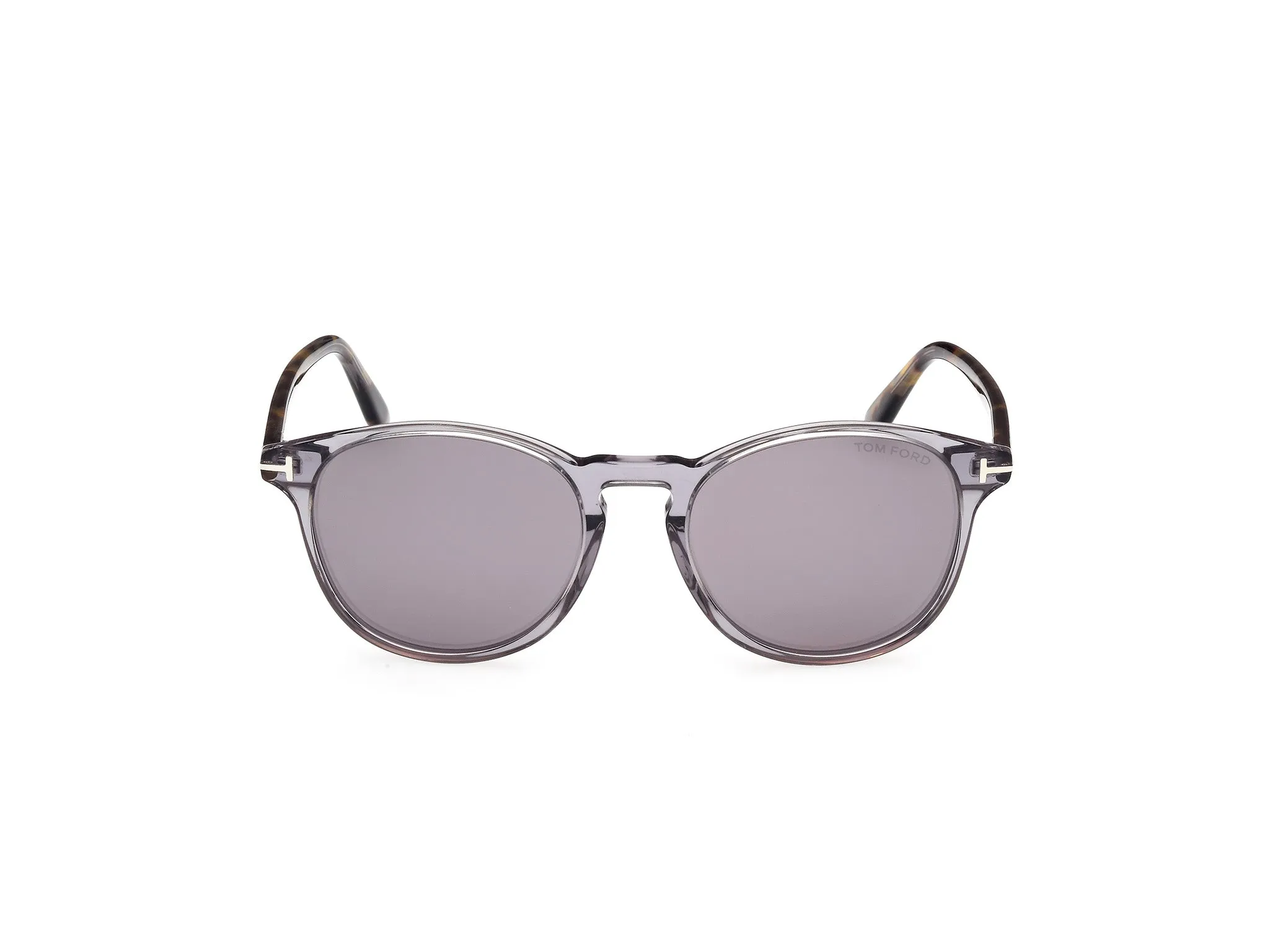 TOM FORD FT1097 LEWIS 20C Occhiali da sole Acetato Grigio Grigio Rotonda Normale Specchiato - immagine 2
