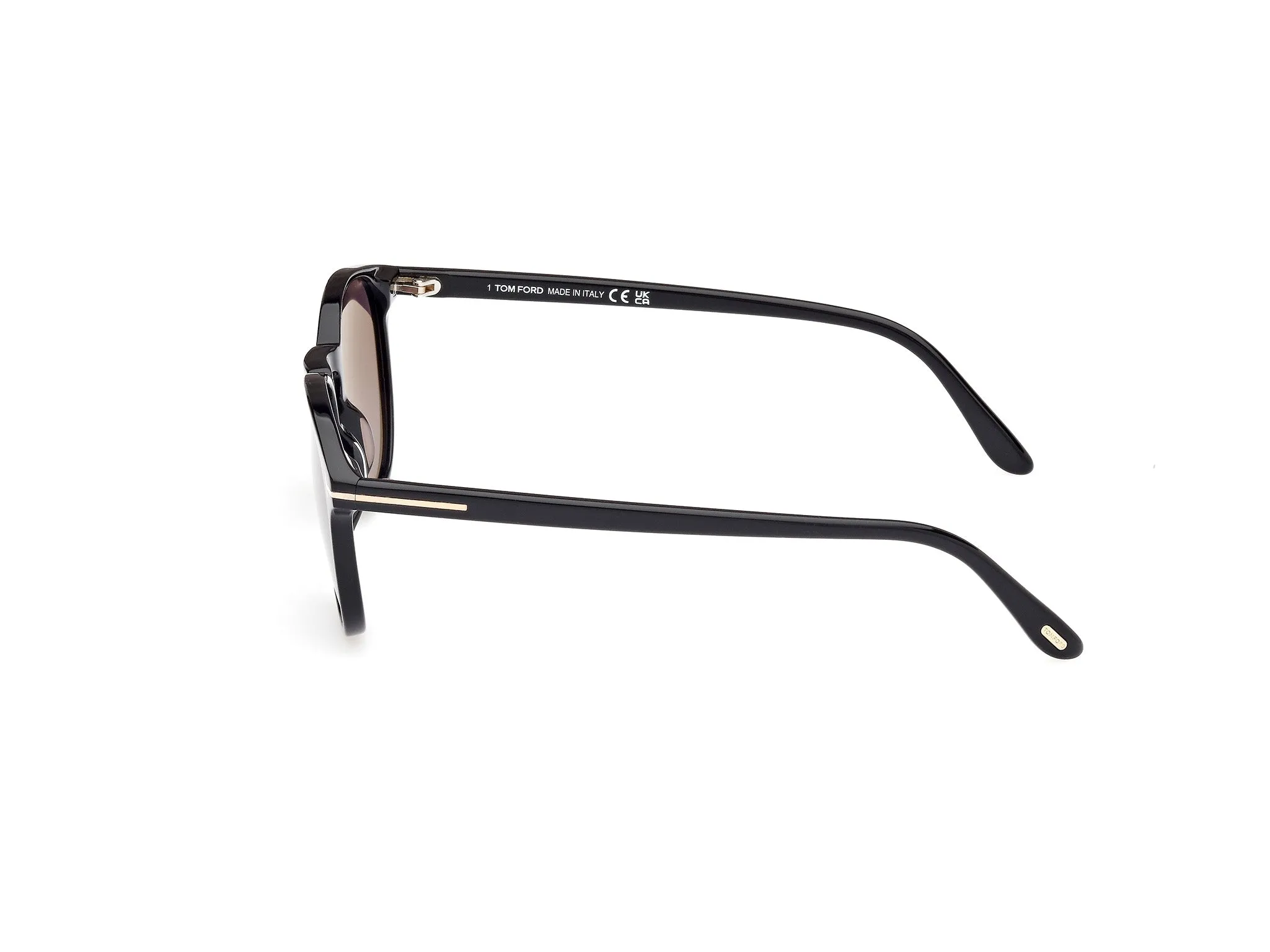 TOM FORD FT1097 LEWIS 01B Occhiali da sole Acetato Nero Grigio Rotonda Normale Sfumato - immagine 3