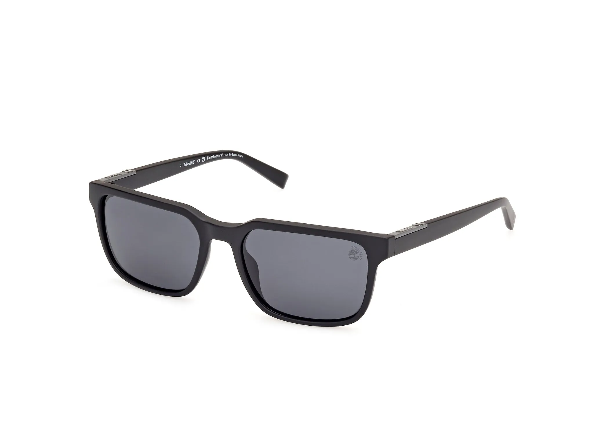 Timberland TB00008 02D Occhiali da sole Iniettato Nero Fumo Squadrata Polarizzata - immagine 1