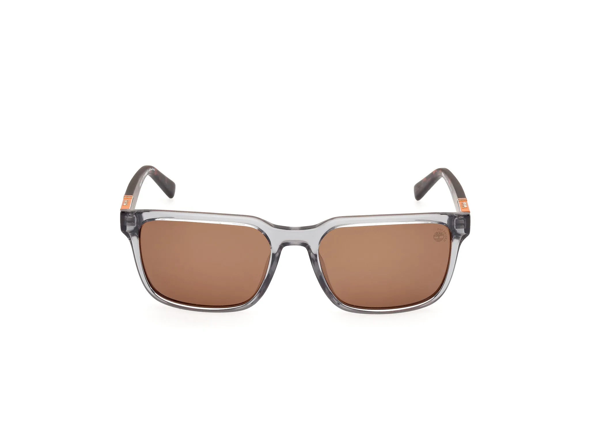 Timberland TB00008 20H Occhiali da sole Iniettato Grigio Marrone Squadrata Polarizzata - immagine 2