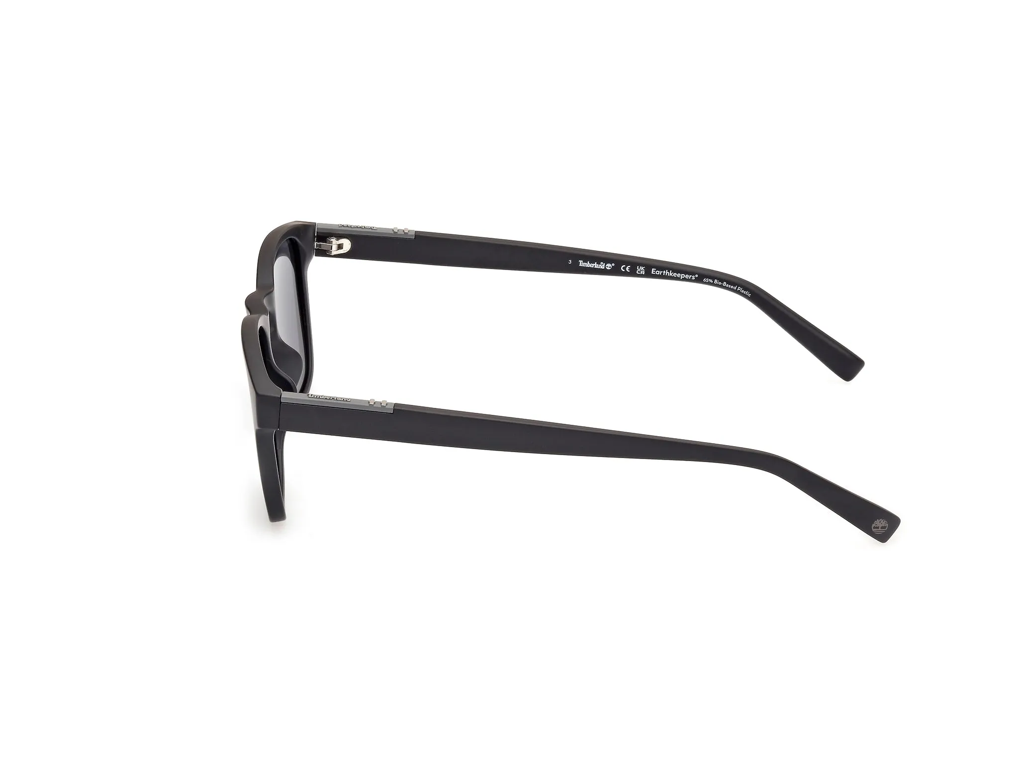 Timberland TB00007 02D Occhiali da sole Iniettato Nero Fumo Rotonda Polarizzata - immagine 3