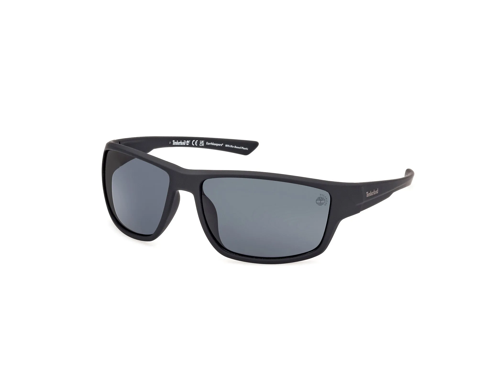Timberland TB00003 02D Occhiali da sole Iniettato Nero Fumo Squadrata Polarizzata - immagine 1