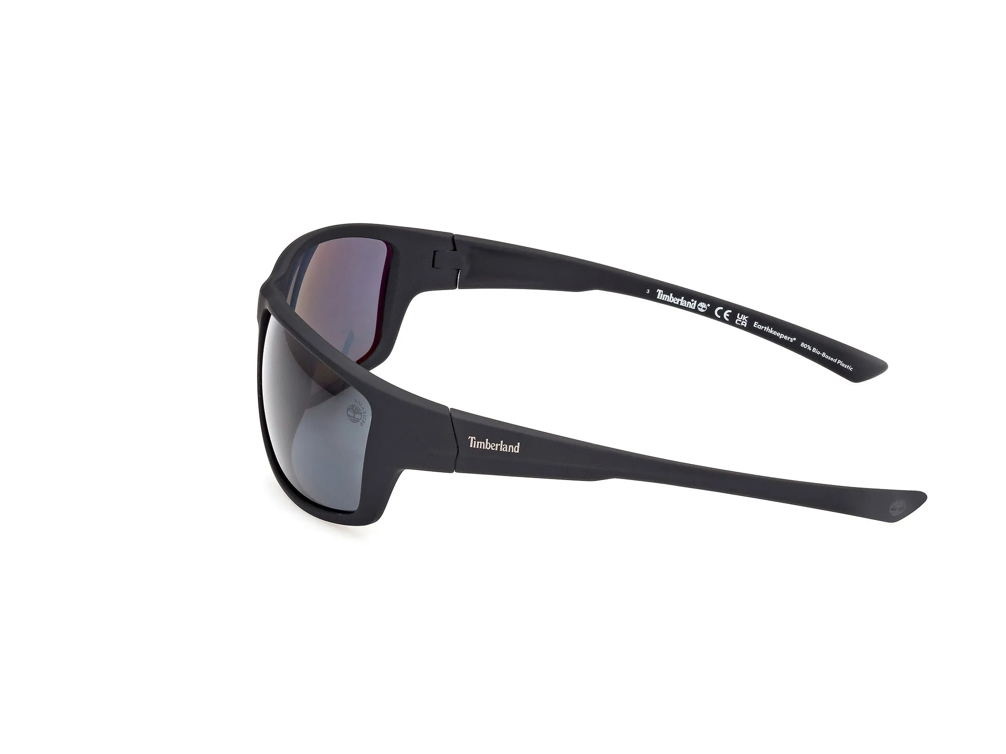 Timberland TB00003 02D Occhiali da sole Iniettato Nero Fumo Squadrata Polarizzata - immagine 3