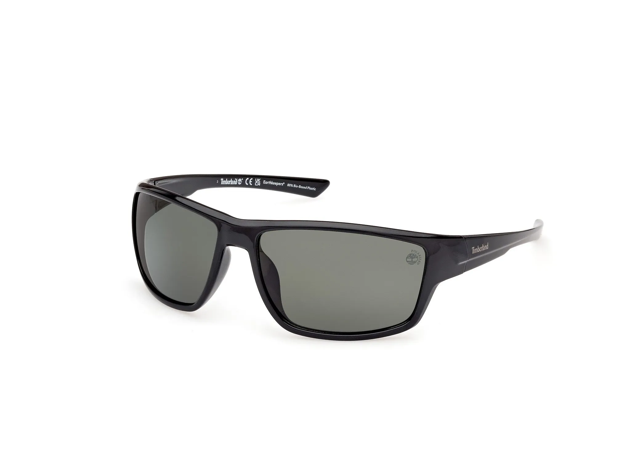 Timberland TB00003 01R Occhiali da sole Iniettato Nero Verde Squadrata Polarizzata - immagine 1