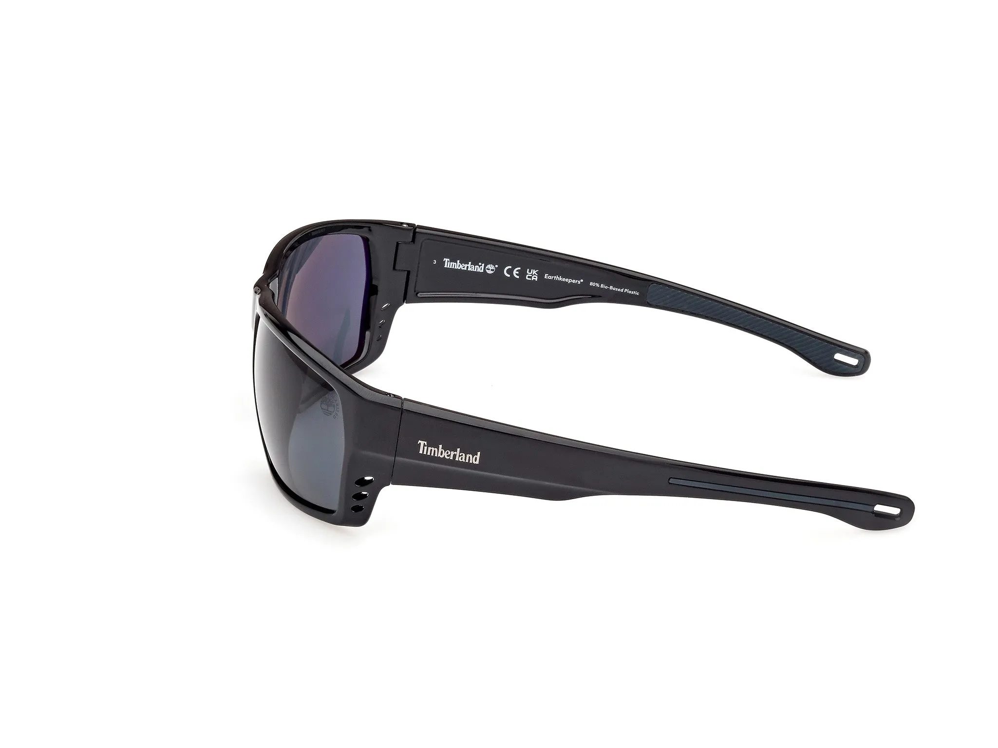 Timberland TB00002 01D Occhiali da sole Iniettato Nero Fumo Squadrata Polarizzata - immagine 3