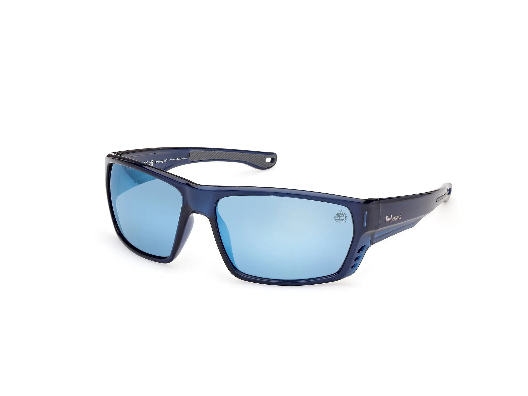 Timberland TB00002 90D Occhiali da sole Iniettato Blu Fumo Squadrata Polarizzata - immagine 1