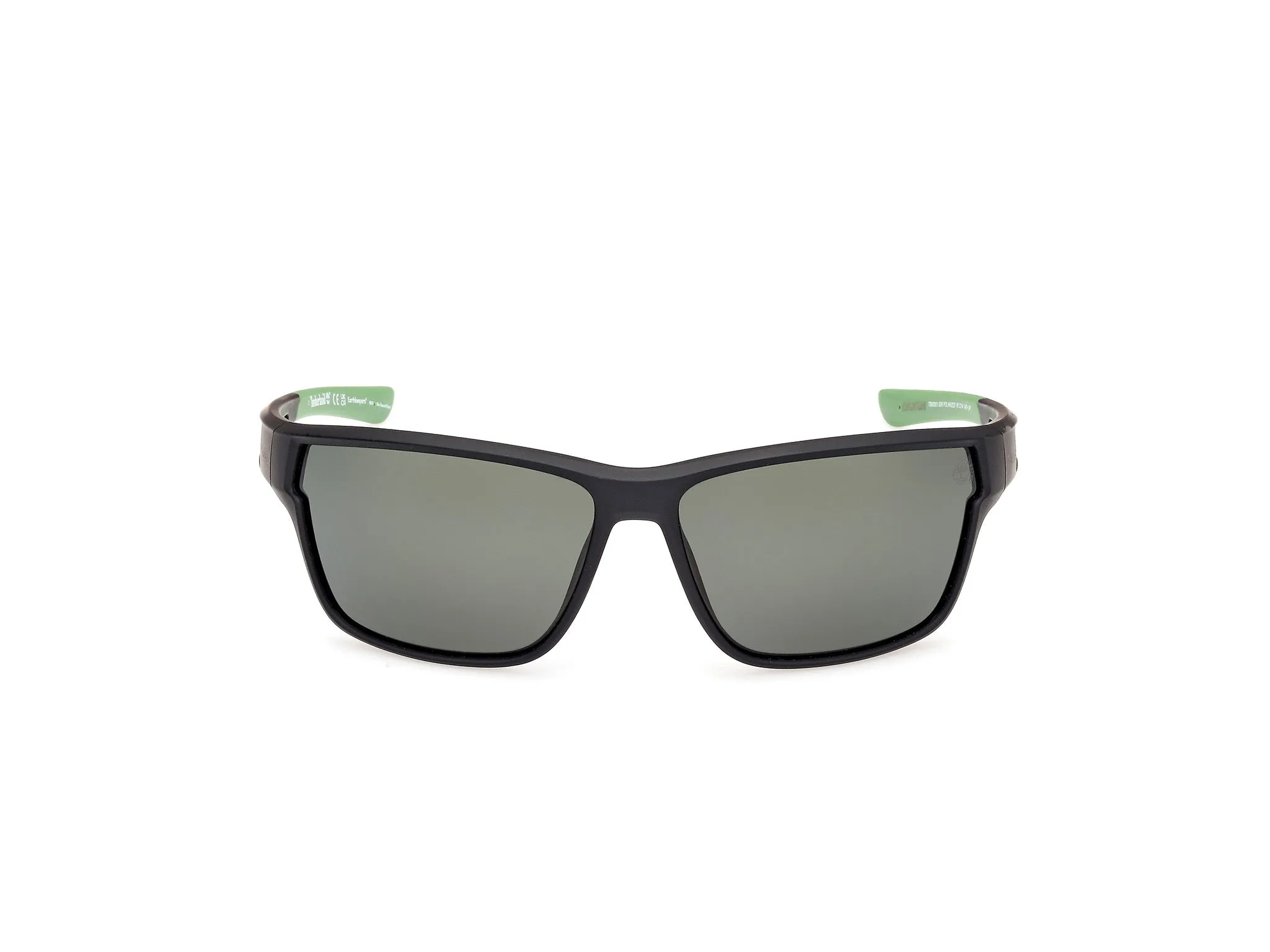 Timberland TB00001 02R Occhiali da sole Iniettato Nero Verde Squadrata Polarizzata - immagine 2