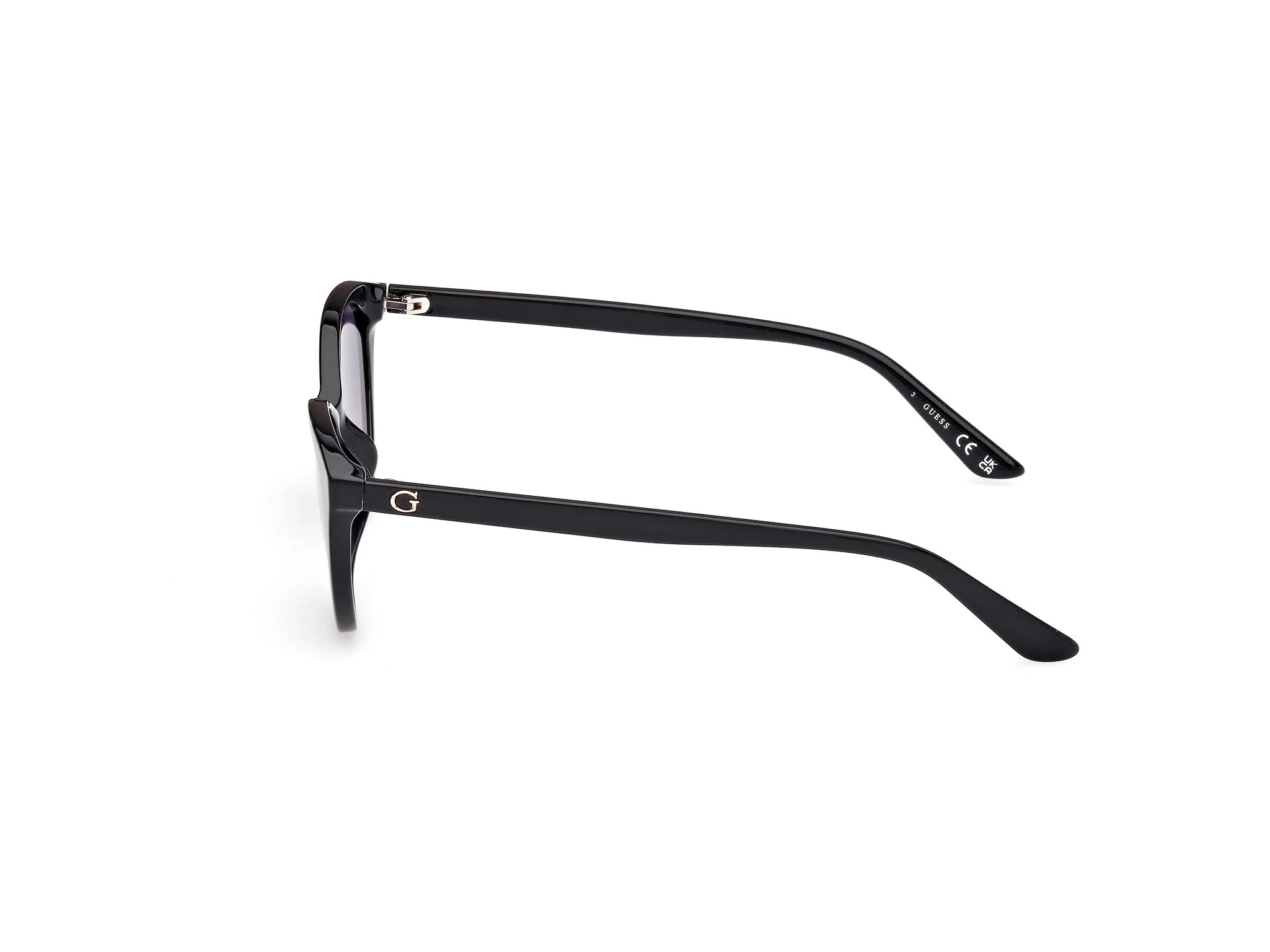 Guess GU8291 01B Occhiali da sole Iniettato Nero Fumo Cat Eye Normale Sfumato - immagine 3