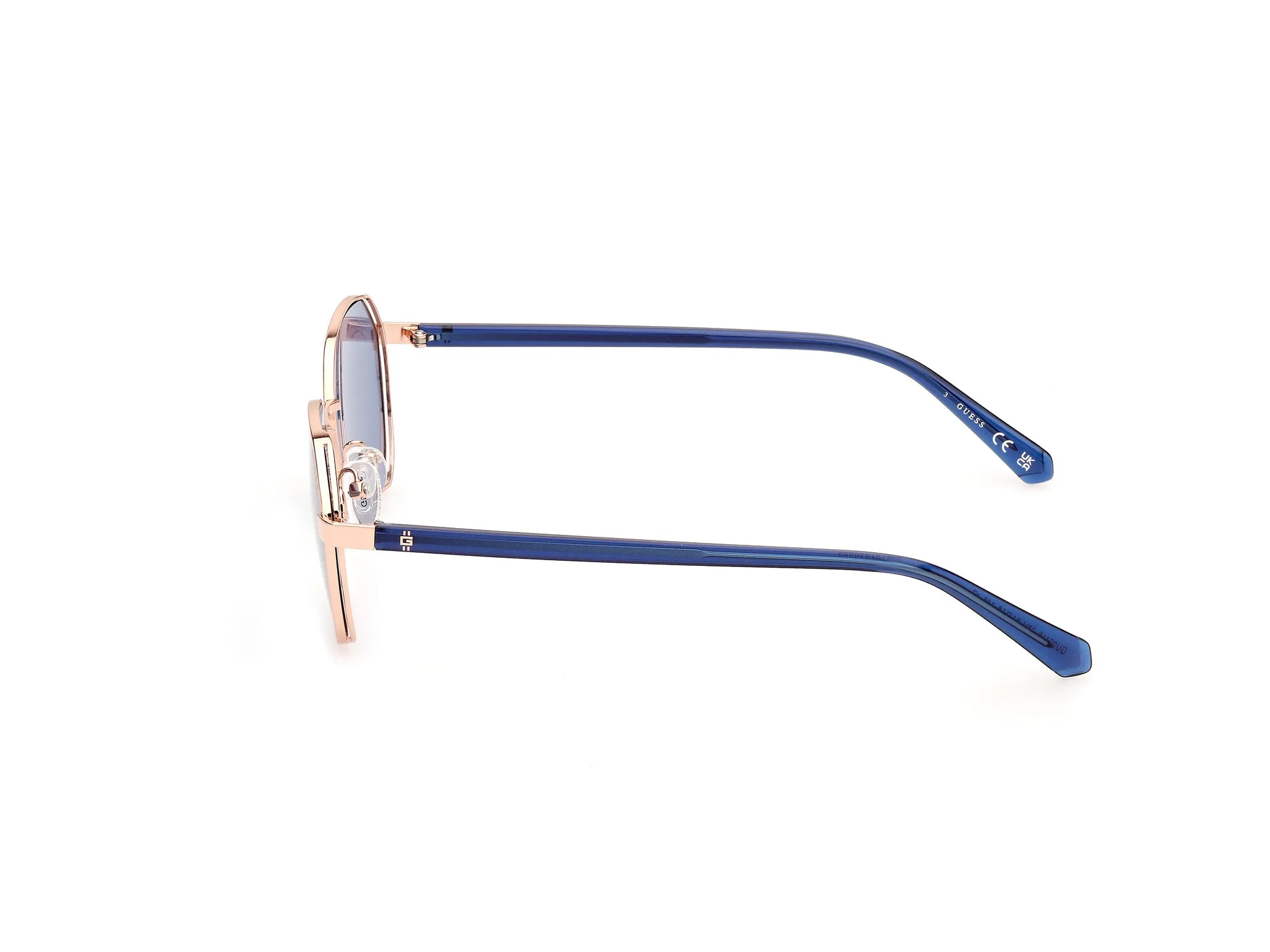 Guess GU00116 28V Occhiali da sole Metallo Oro Blu Rotonda Normale - immagine 3
