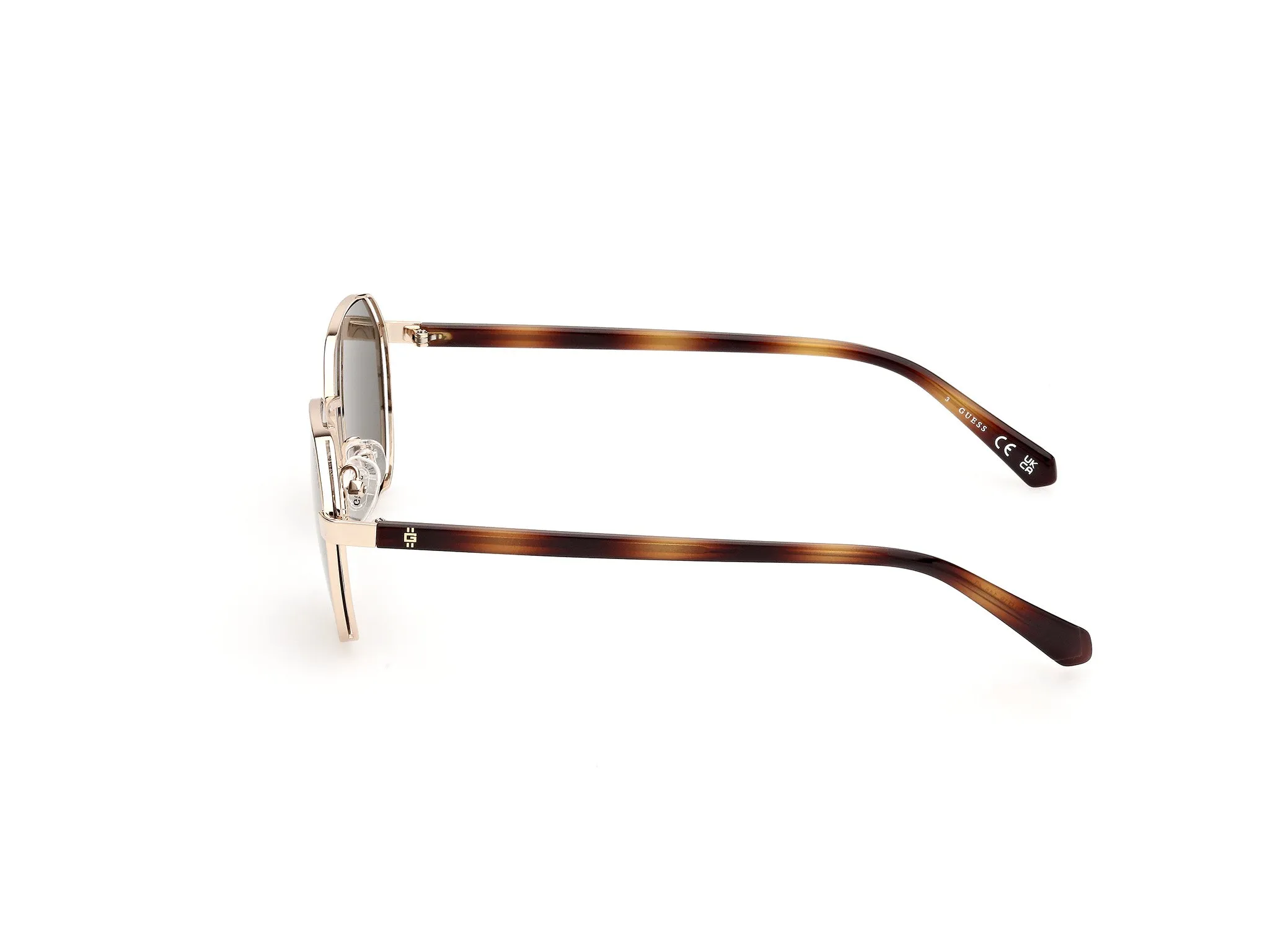 Guess GU00116 32N Occhiali da sole Metallo Oro Verde Rotonda Normale - immagine 3