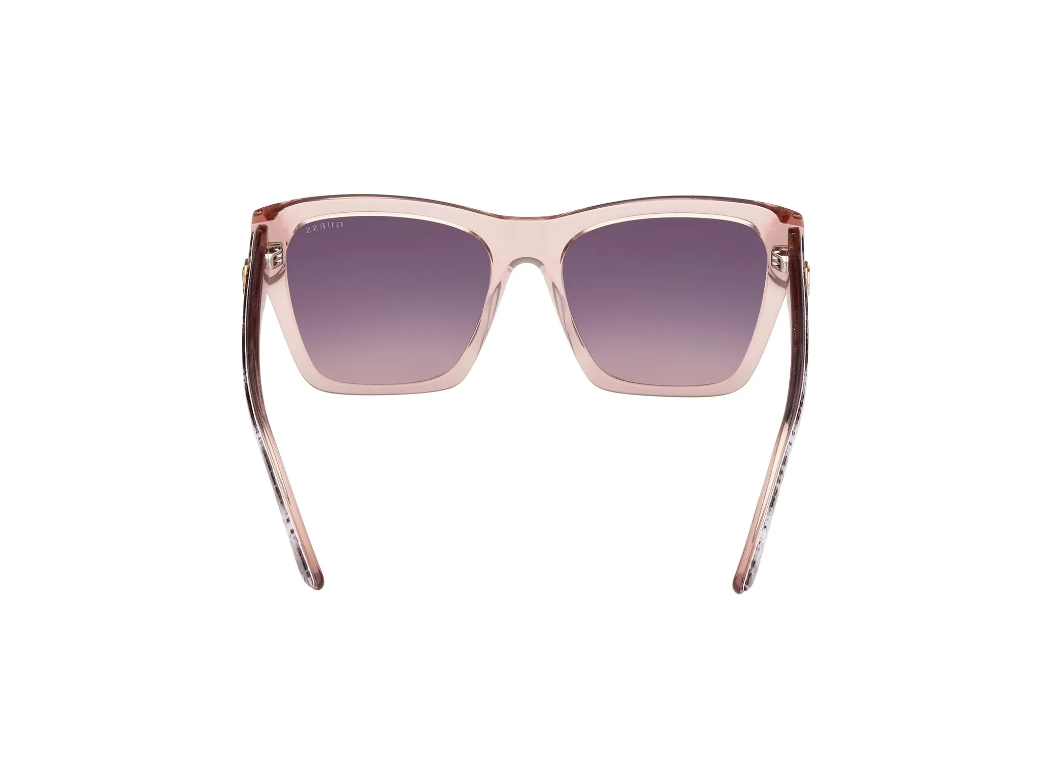 Guess GU00113 57Z Occhiali da sole Acetato Beige Viola Squadrata Normale Sfumato - immagine 4