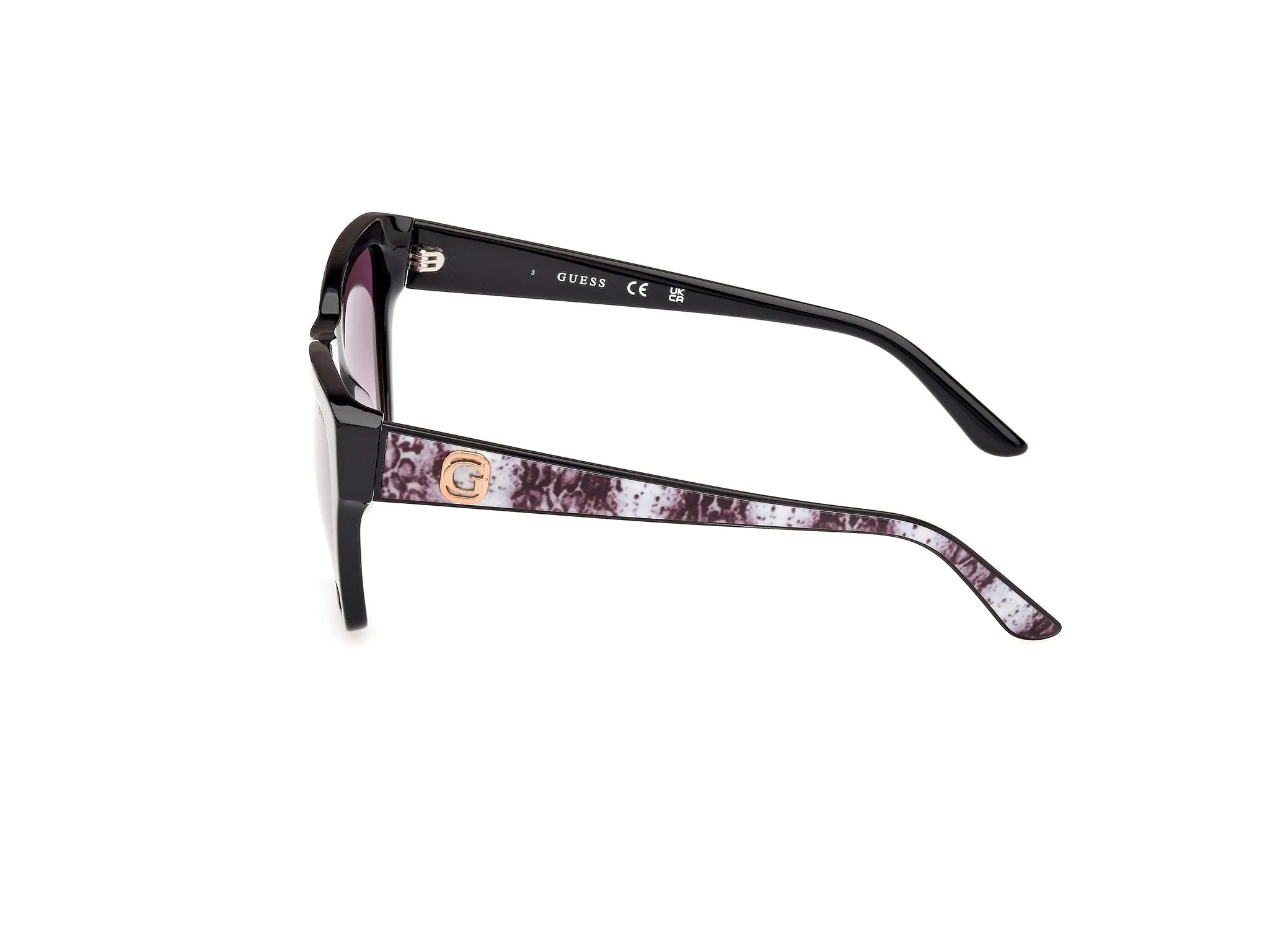 Guess GU00113 01B Occhiali da sole Acetato Nero Fumo Squadrata Normale Sfumato - immagine 3
