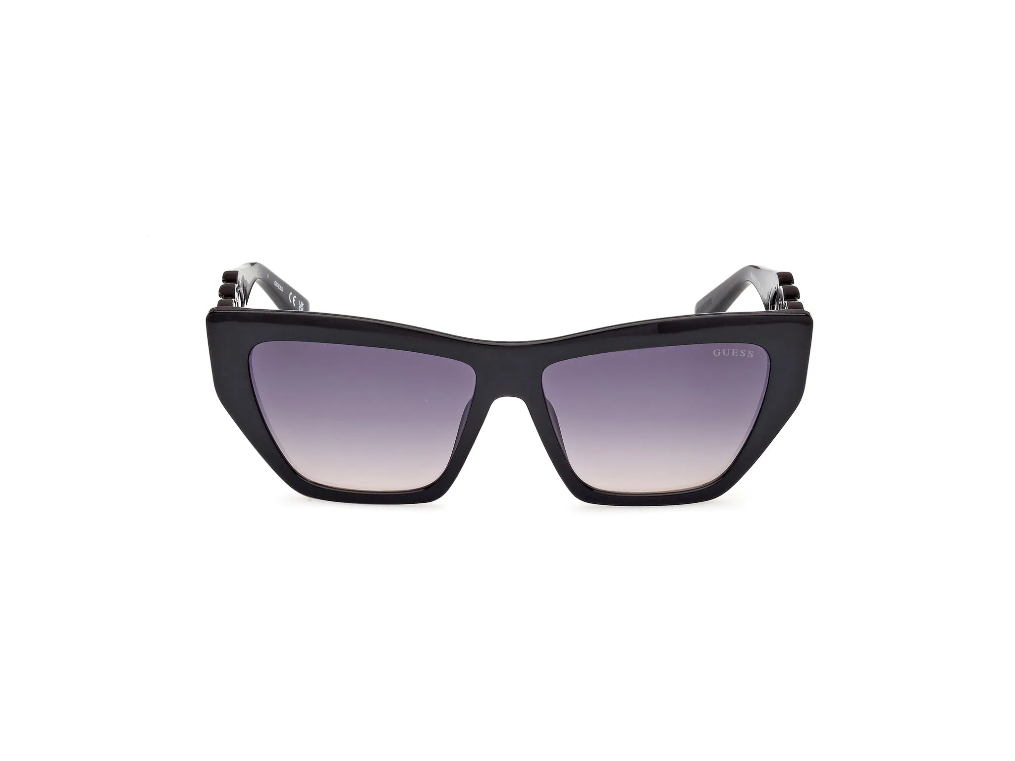 Guess GU00111 01B Occhiali da sole Iniettato Nero Fumo Cat Eye Normale Sfumato - immagine 2