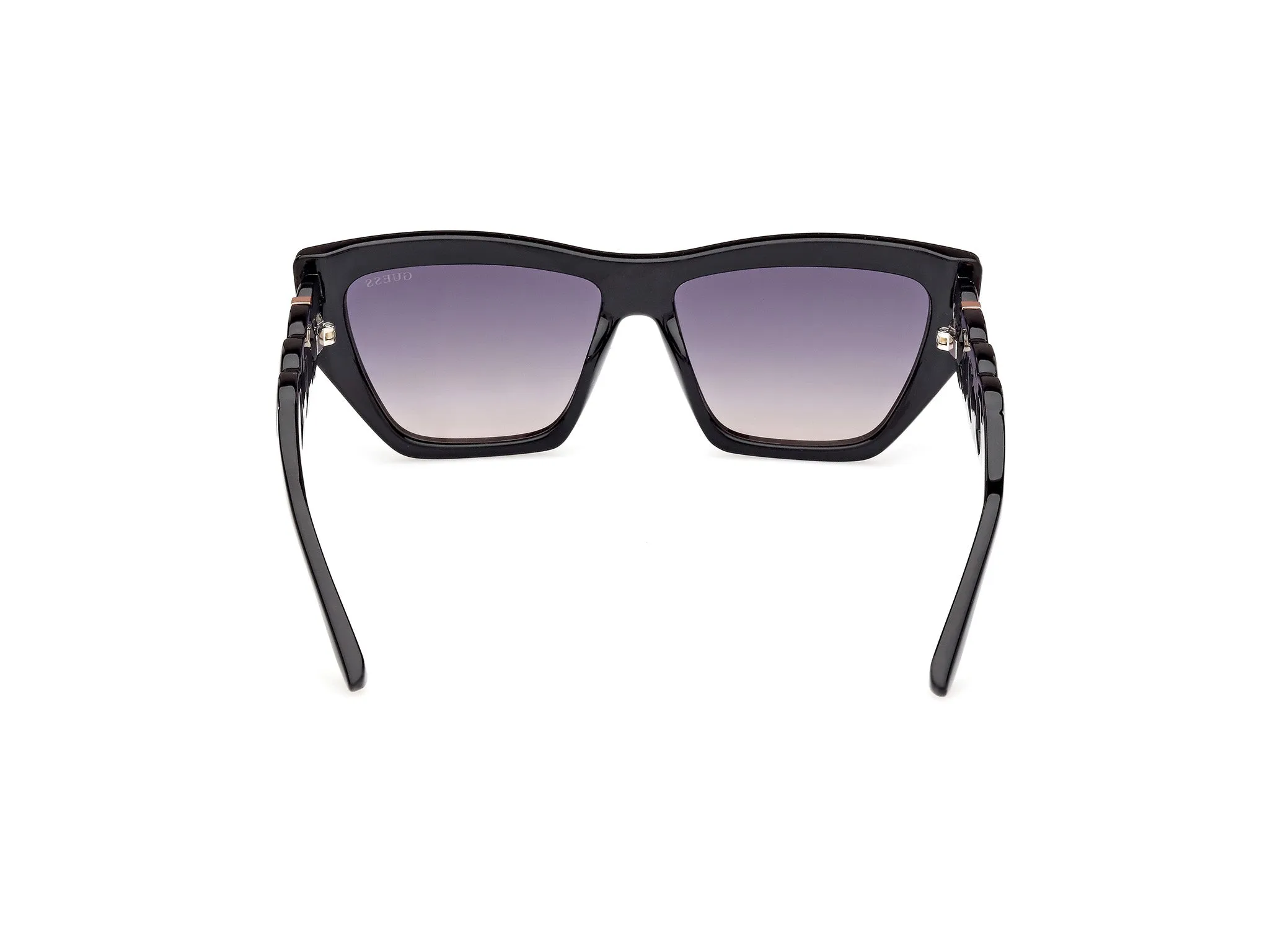 Guess GU00111 01B Occhiali da sole Iniettato Nero Fumo Cat Eye Normale Sfumato - immagine 4