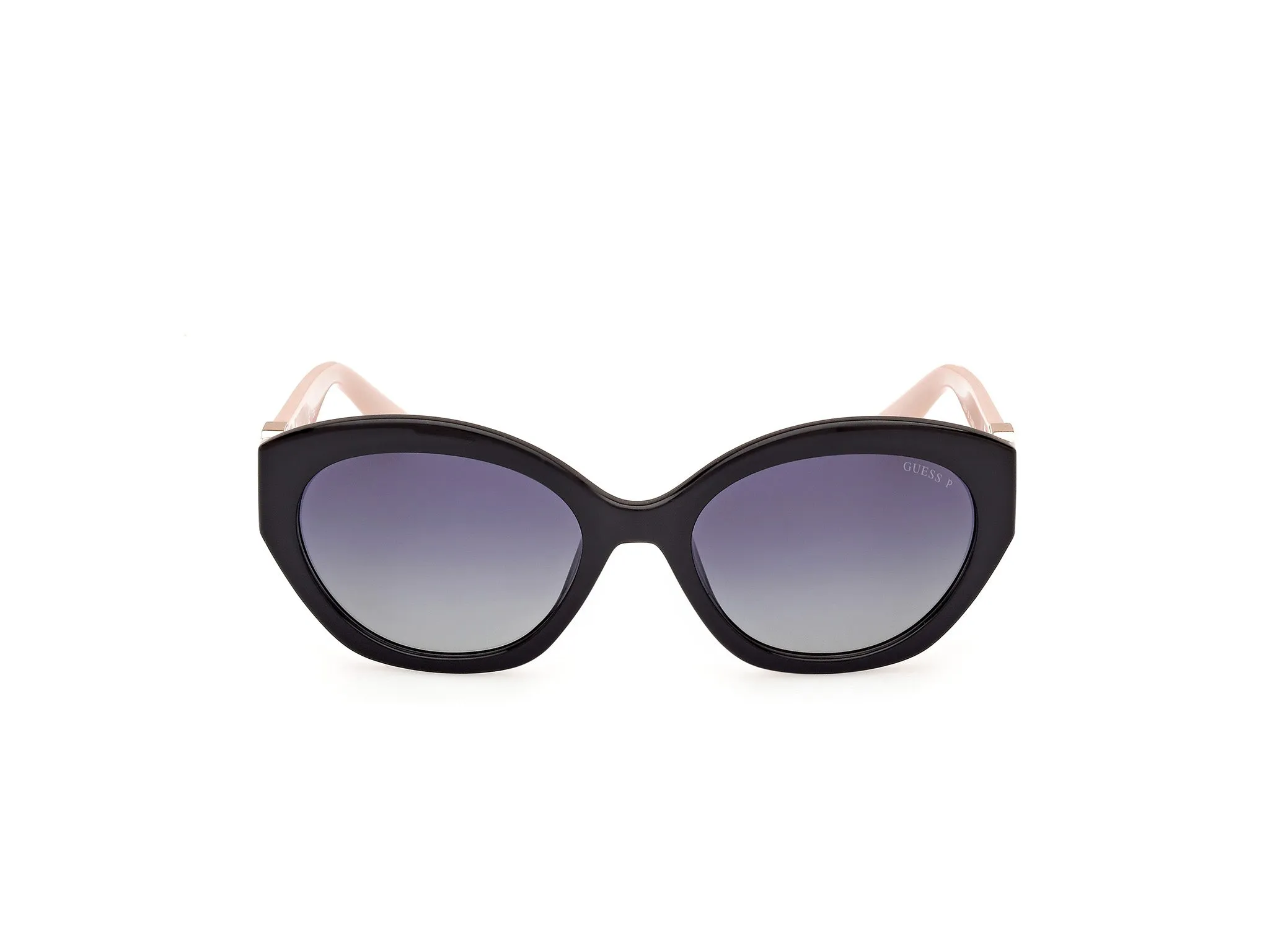 Guess GU00104 05D Occhiali da sole Iniettato Nero Grigio Rotonda Polarizzata Sfumato - immagine 2