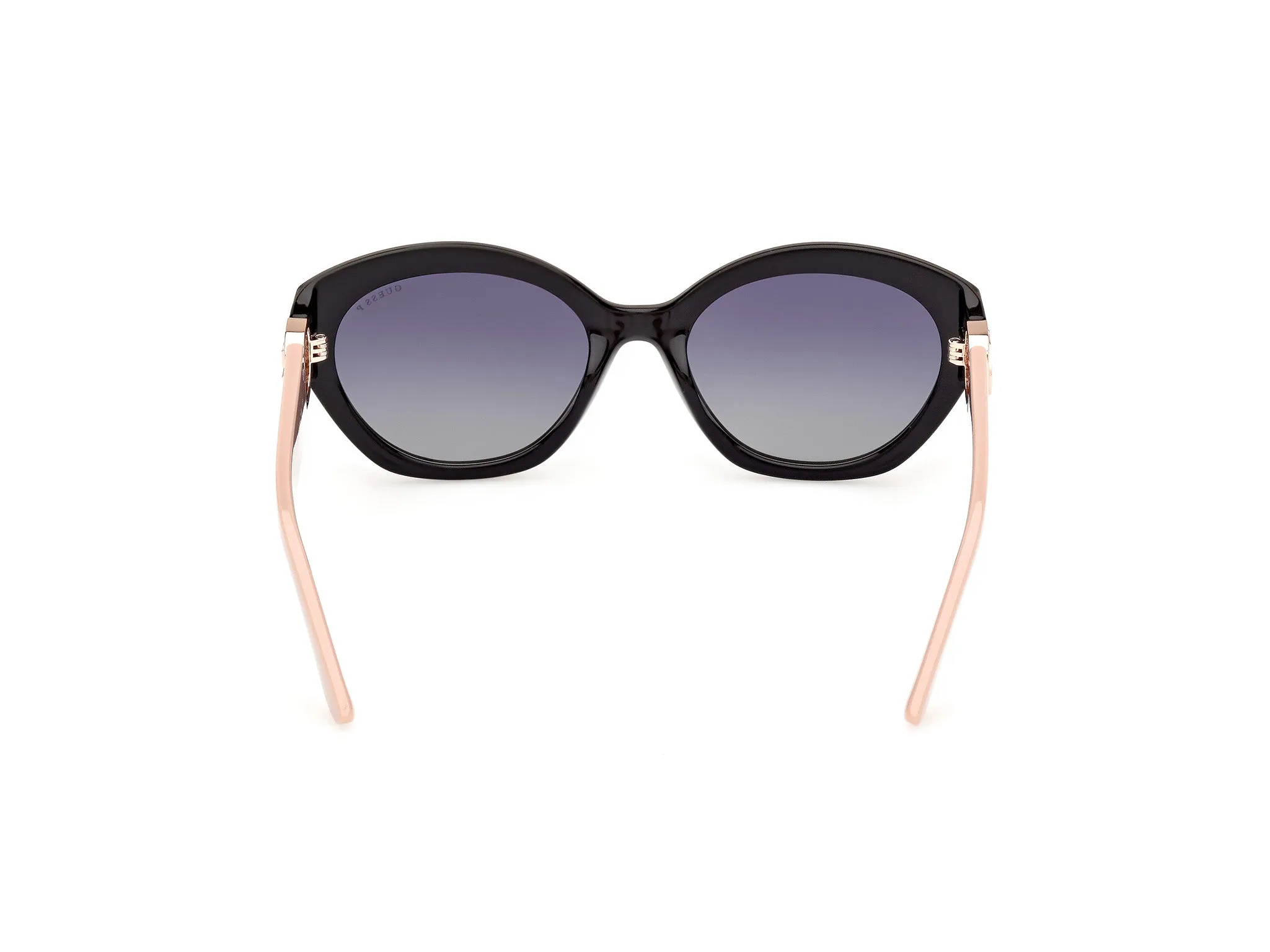 Guess GU00104 05D Occhiali da sole Iniettato Nero Grigio Rotonda Polarizzata Sfumato - immagine 4