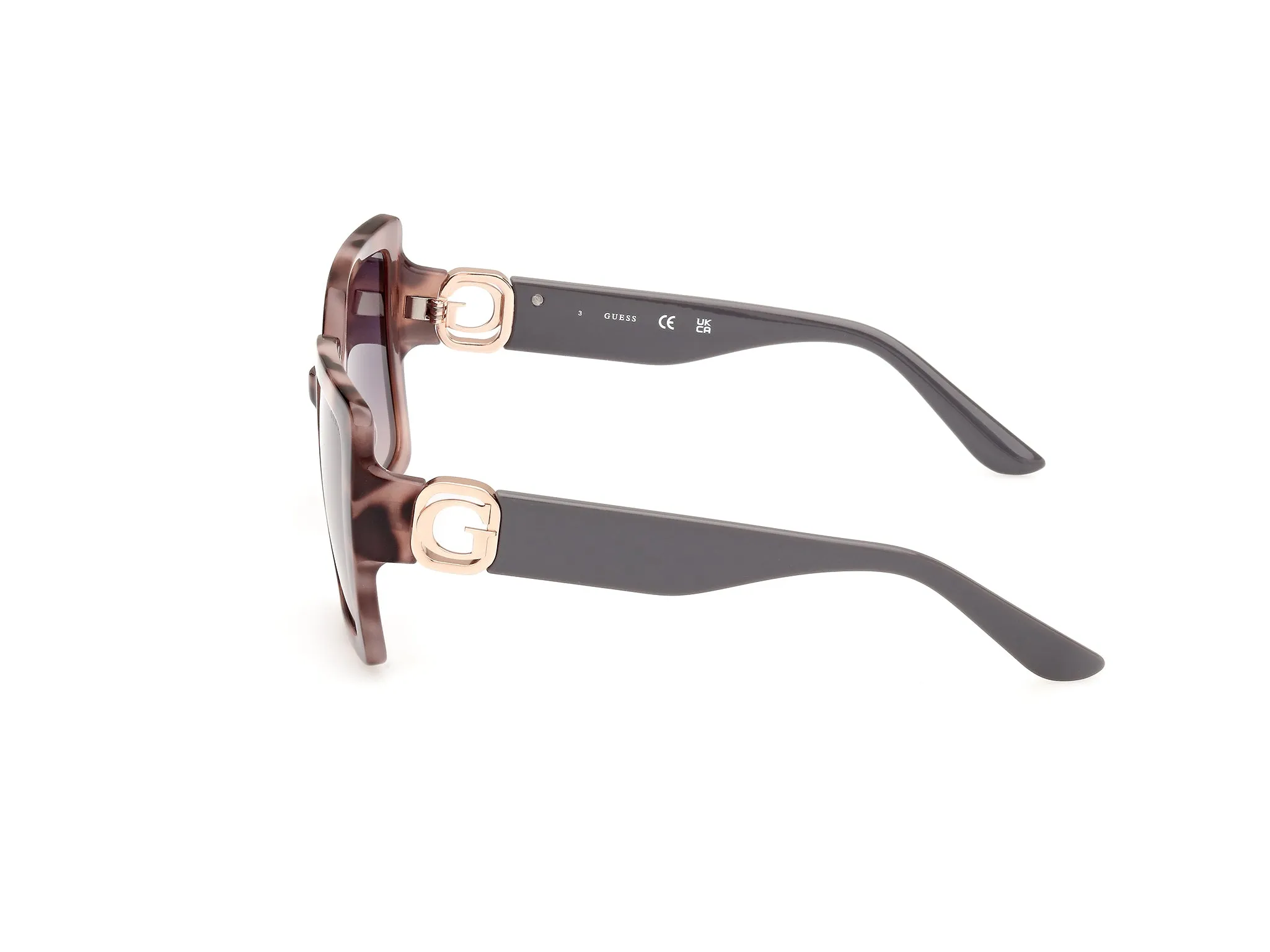 Guess GU00103 55B Occhiali da sole Iniettato Havana Fumo Squadrata Normale Sfumato - immagine 3