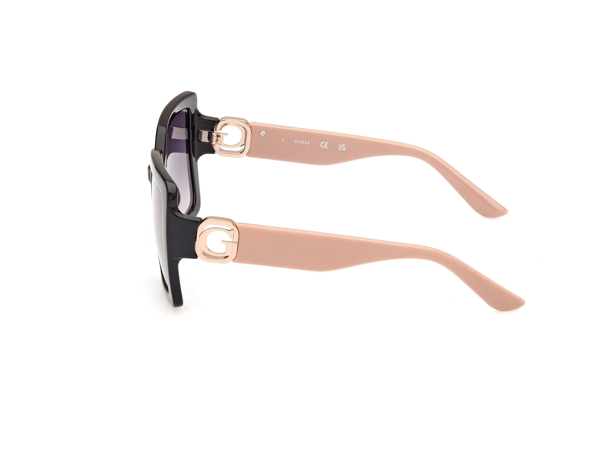 Guess GU00103 05W Occhiali da sole Iniettato Nero Blu Squadrata Normale Sfumato - immagine 3
