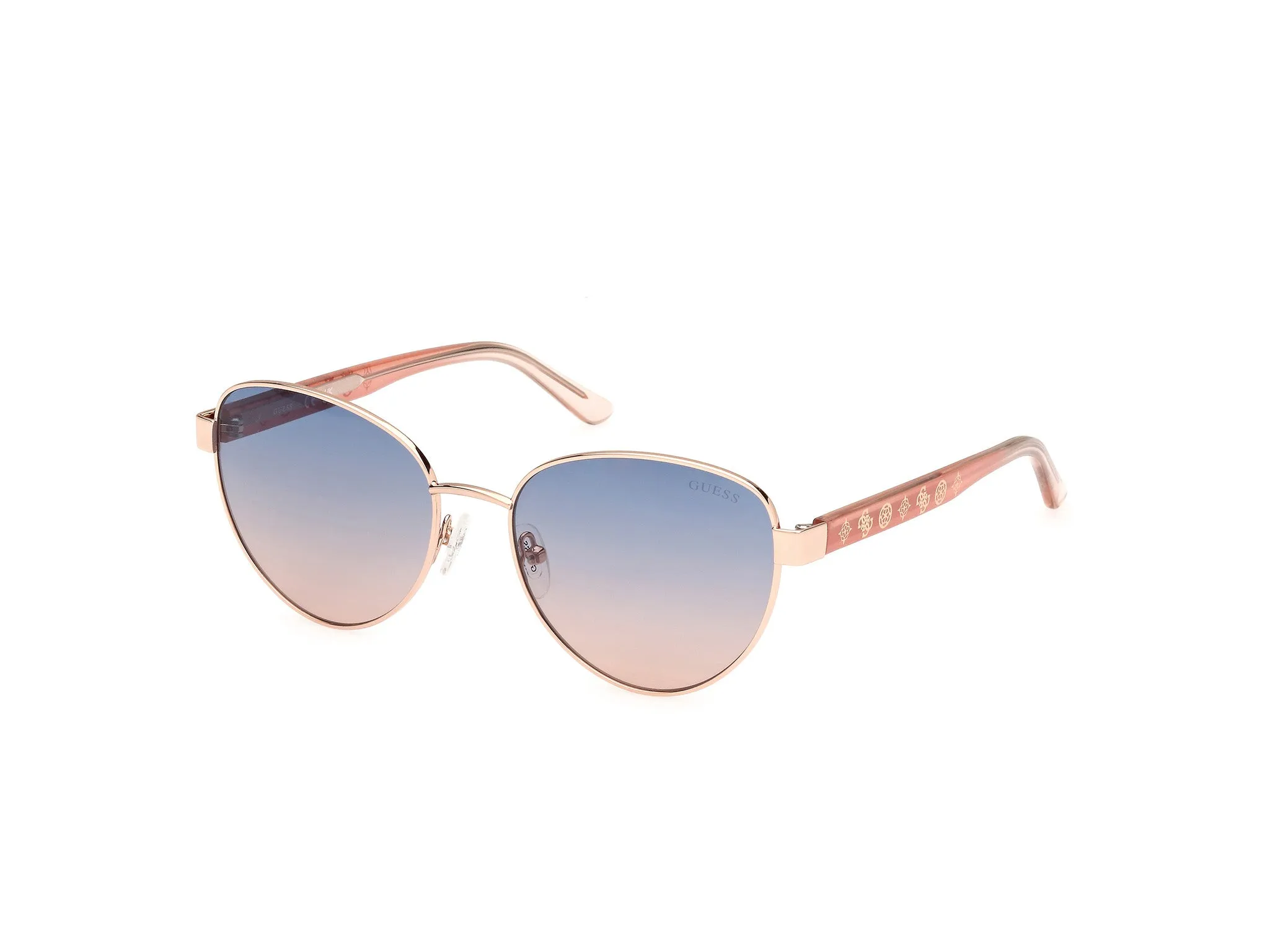 Guess GU00101 28W Occhiali da sole Metallo Oro Blu Rotonda Normale - immagine 1