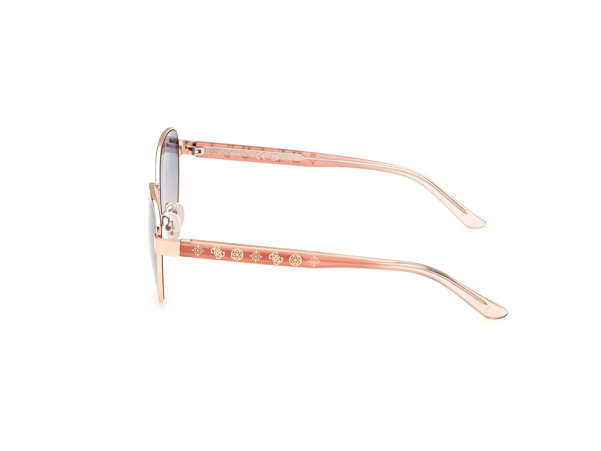 Guess GU00101 28W Occhiali da sole Metallo Oro Blu Rotonda Normale - immagine 3