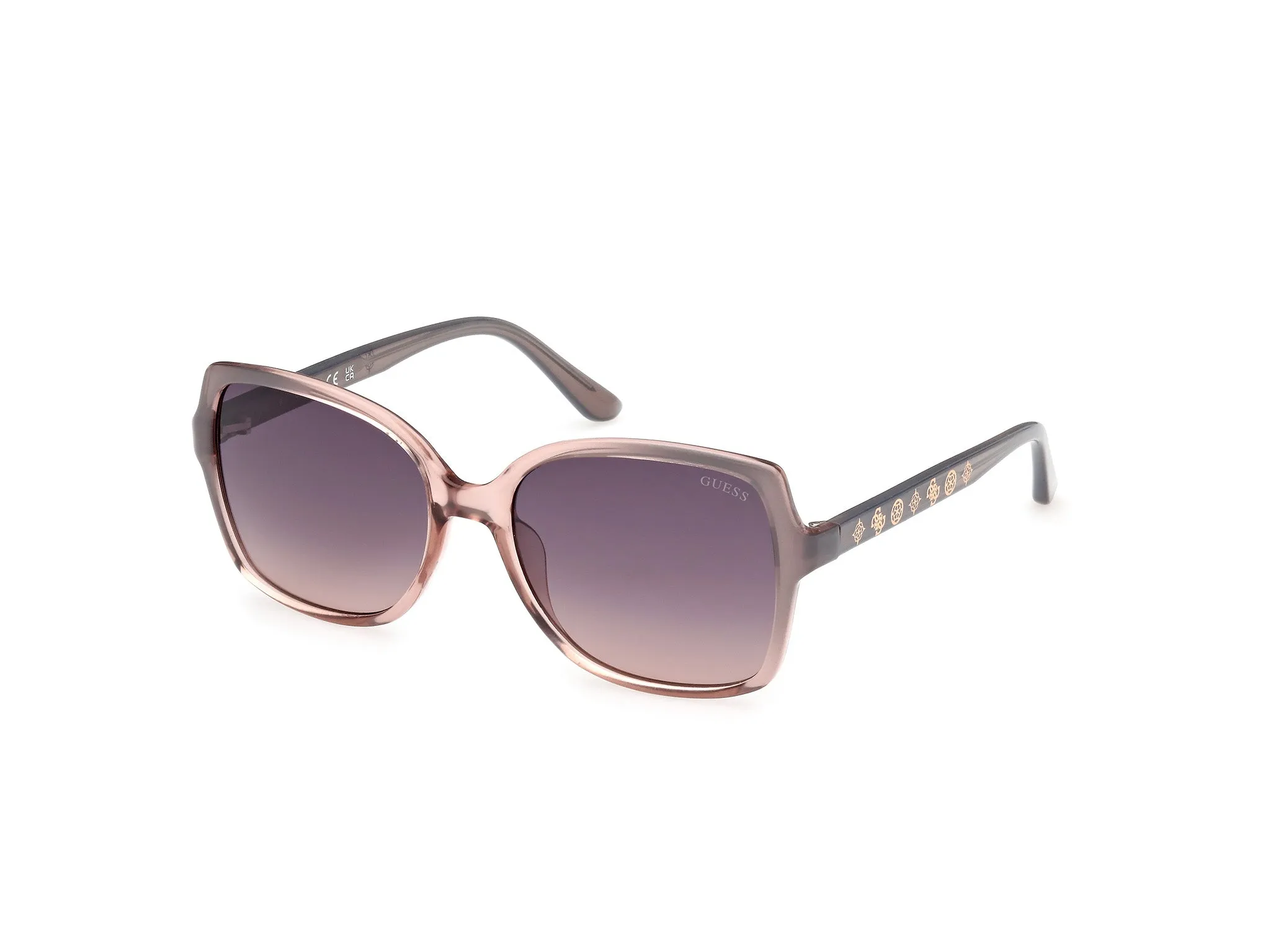 Guess GU00100 20B Occhiali da sole Iniettato Grigio Fumo Squadrata Normale Sfumato - immagine 1