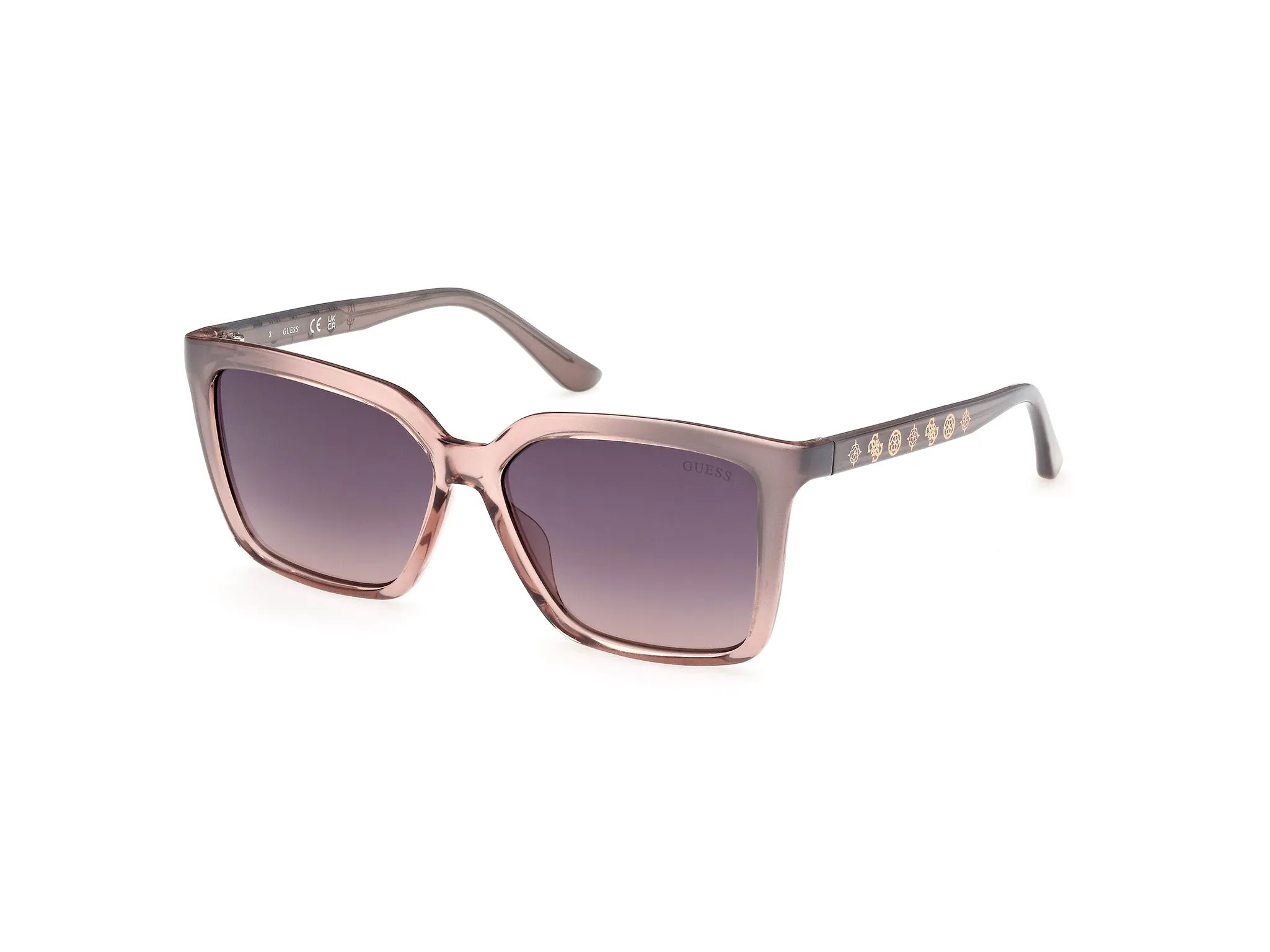 Guess GU00099 20B Occhiali da sole Iniettato Grigio Fumo Squadrata Normale Sfumato - immagine 1