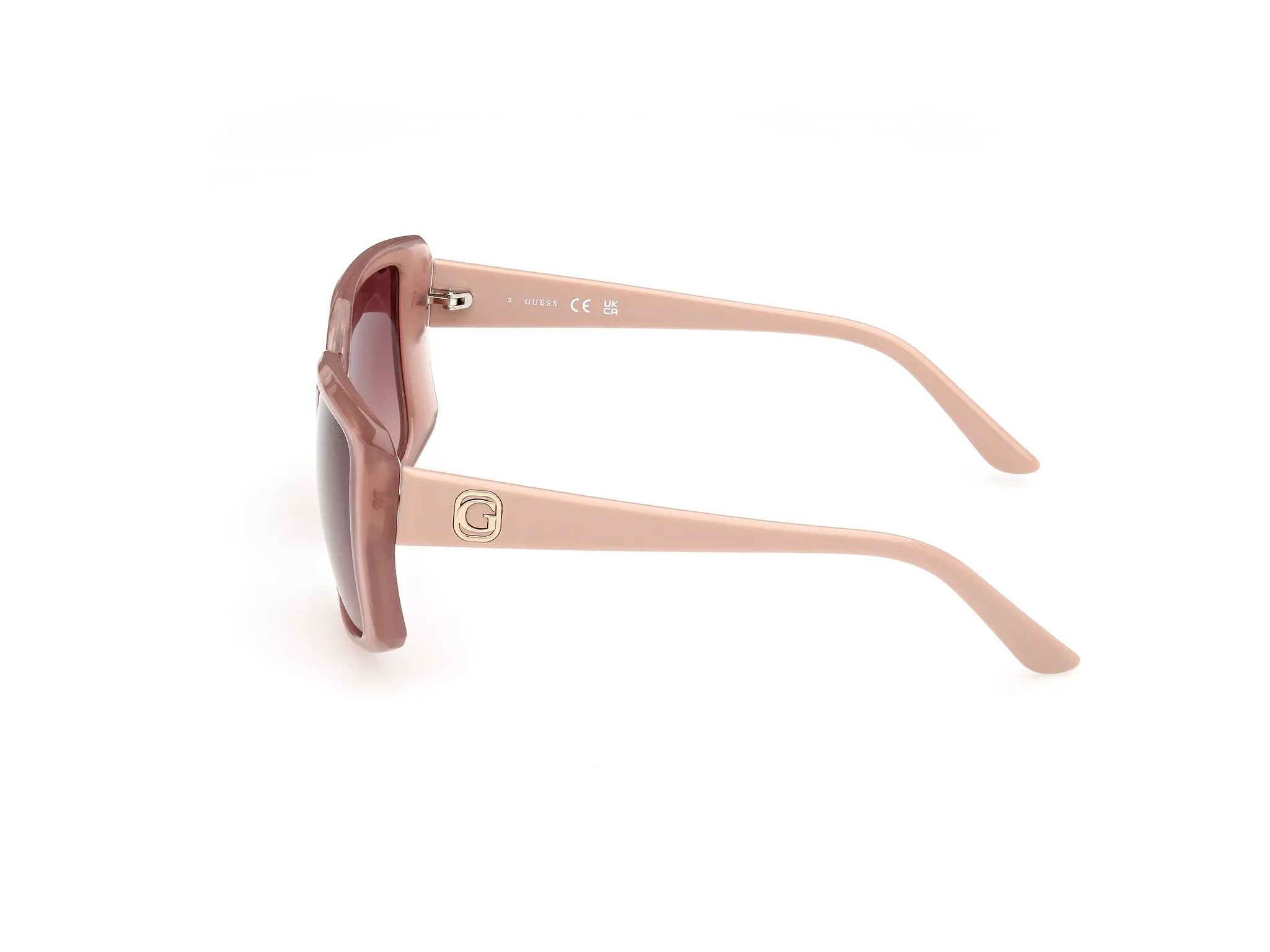 Guess GU00097 57F Occhiali da sole Iniettato Beige Marrone Squadrata Normale Sfumato - immagine 3