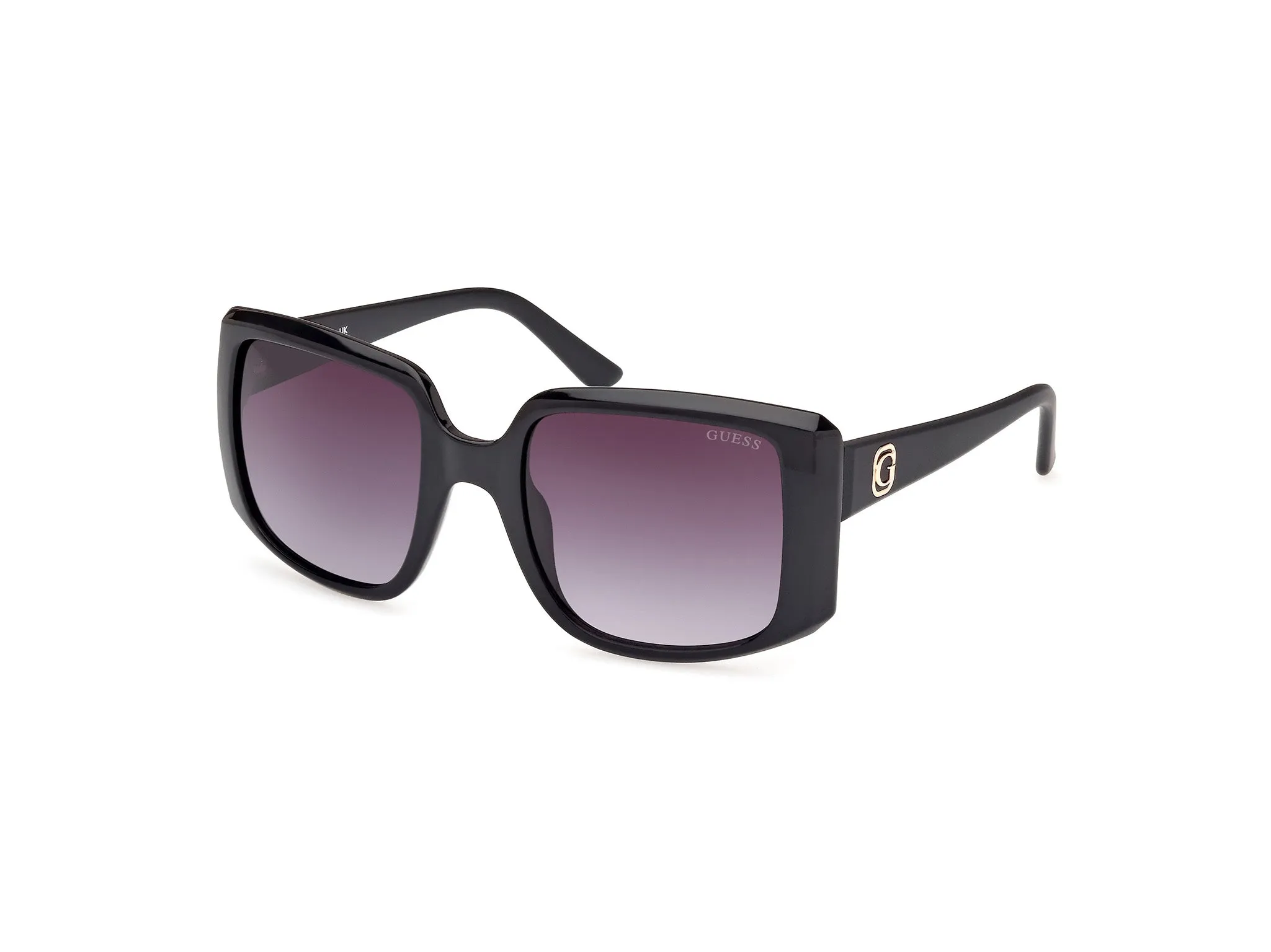 Guess GU00097 01B Occhiali da sole Iniettato Nero Fumo Squadrata Normale Sfumato - immagine 1